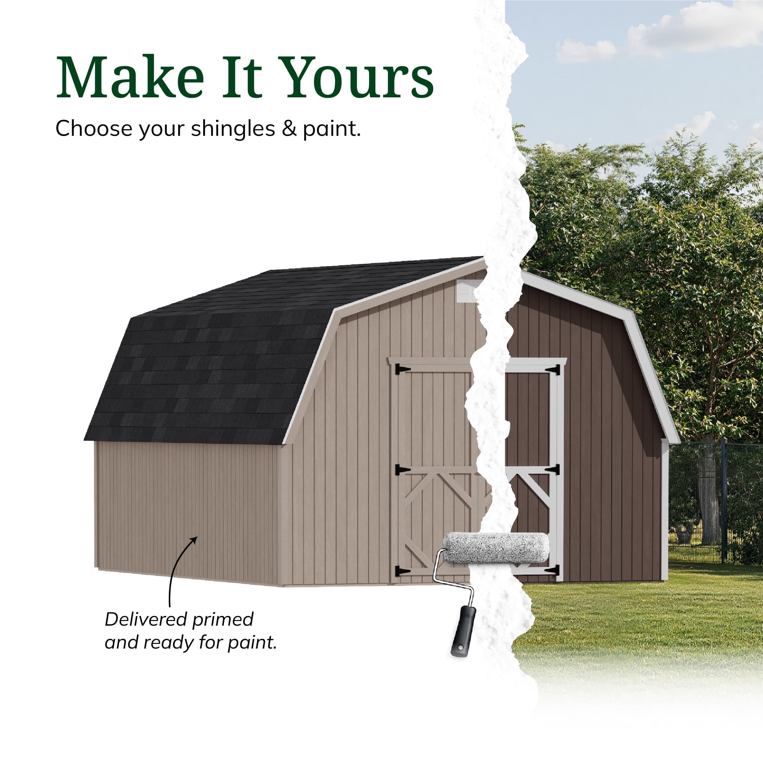 Classic Gambrel 4' Barn Shed