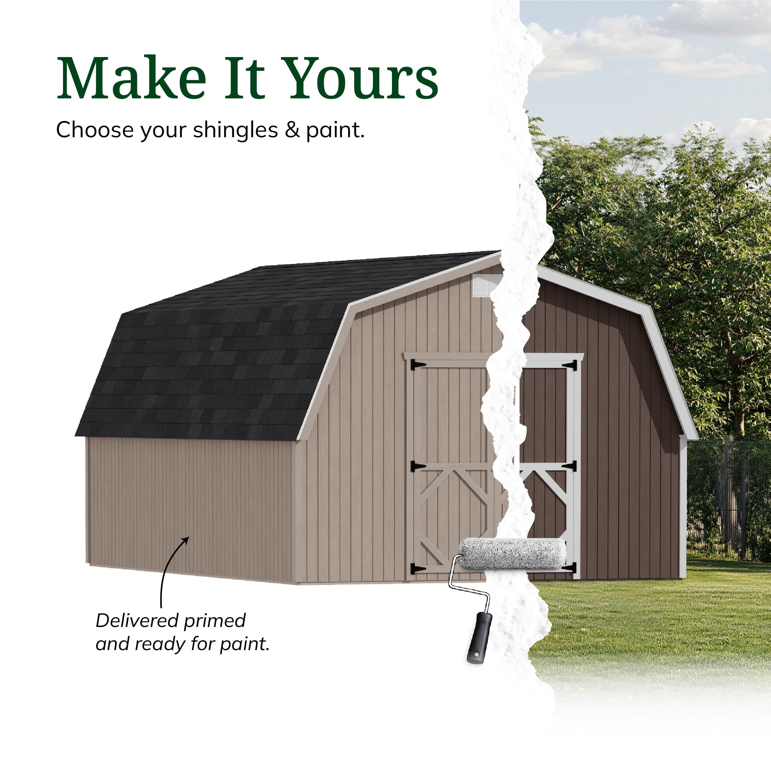 Classic Gambrel 4' Barn Shed