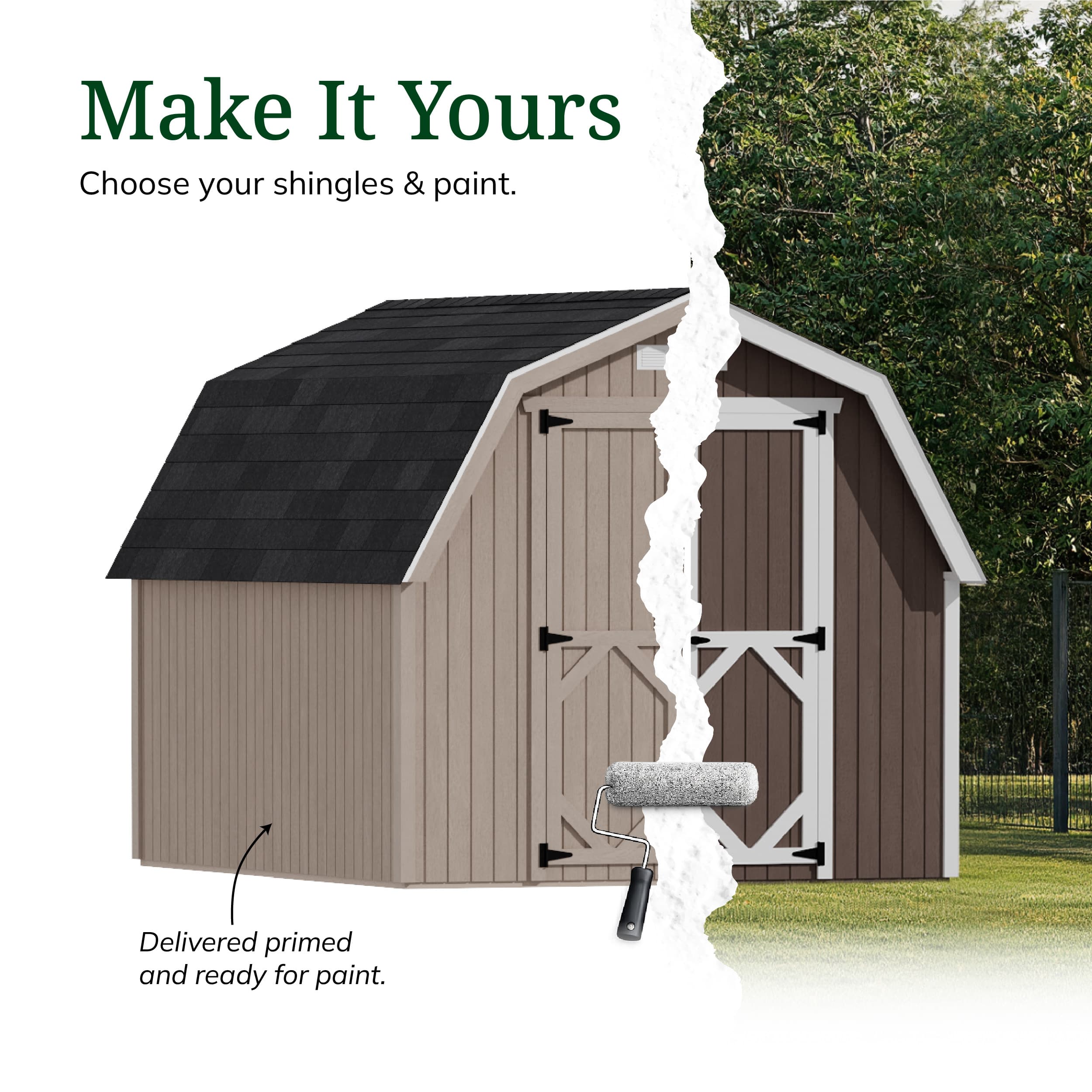 Classic Gambrel 4' Barn Shed