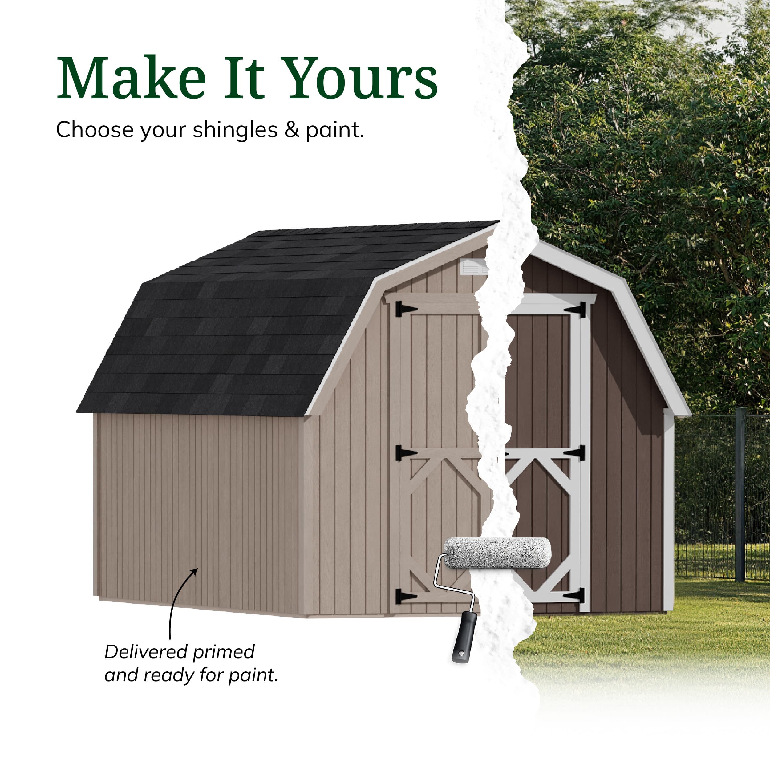 Classic Gambrel 4' Barn Shed