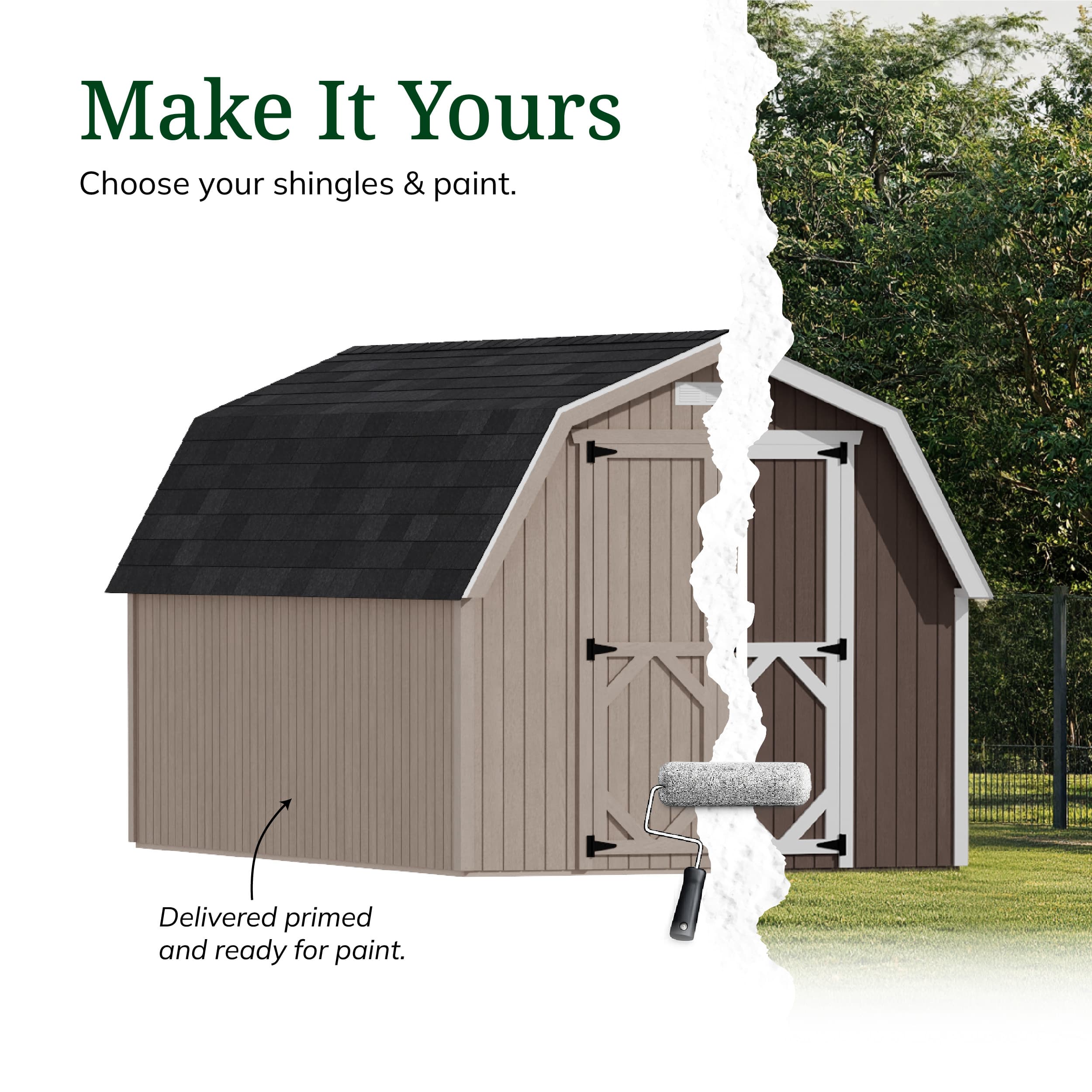 Classic Gambrel 4' Barn Shed