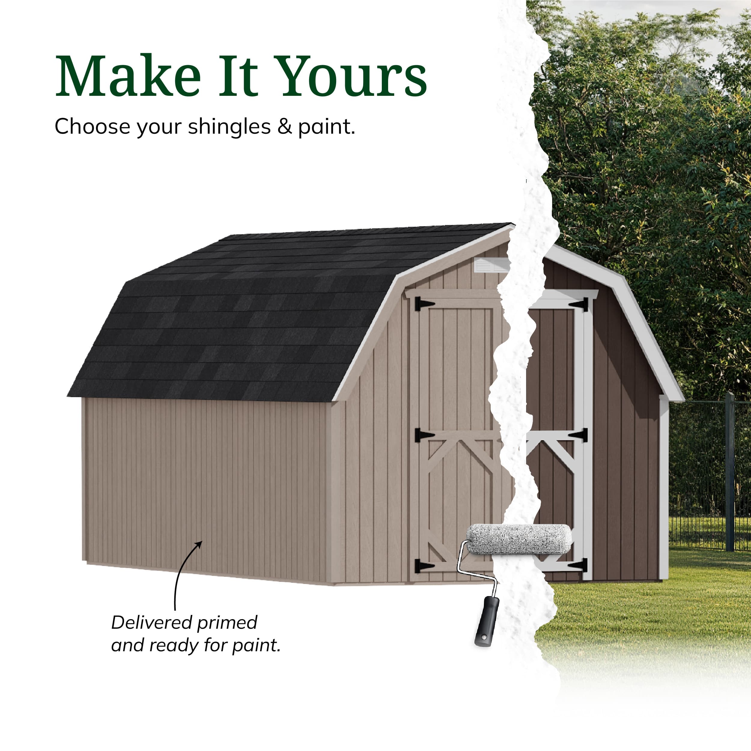 Classic Gambrel 4' Barn Shed