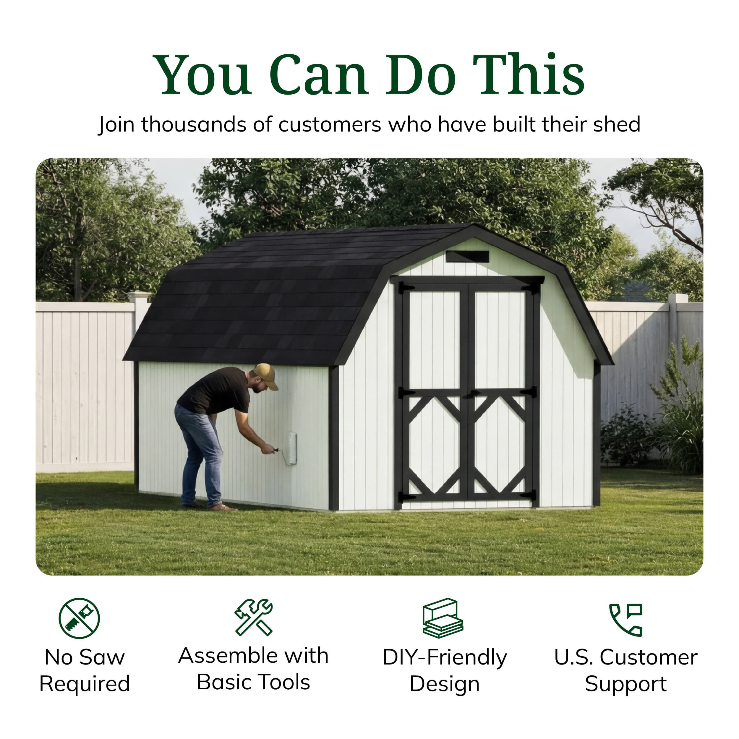 Classic Gambrel 4' Barn Shed