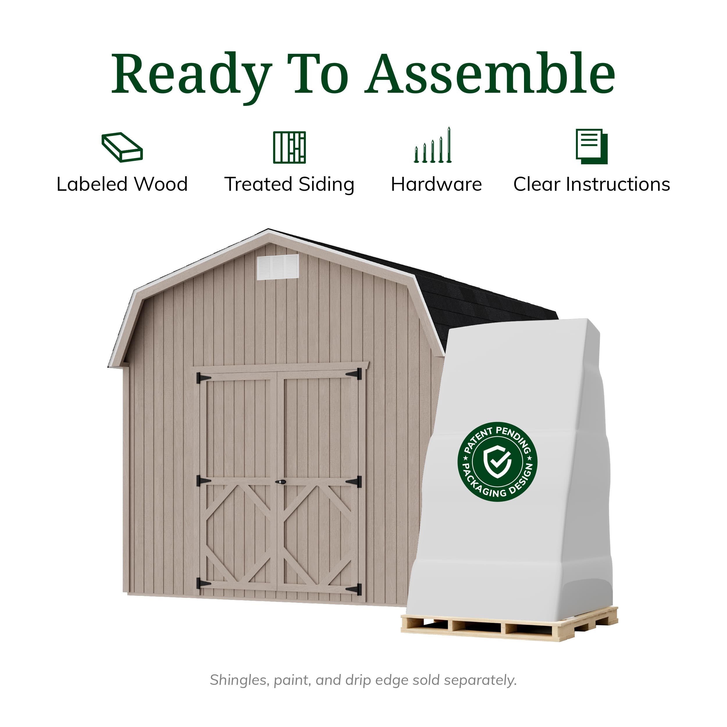 Classic Gambrel 6' Barn Shed