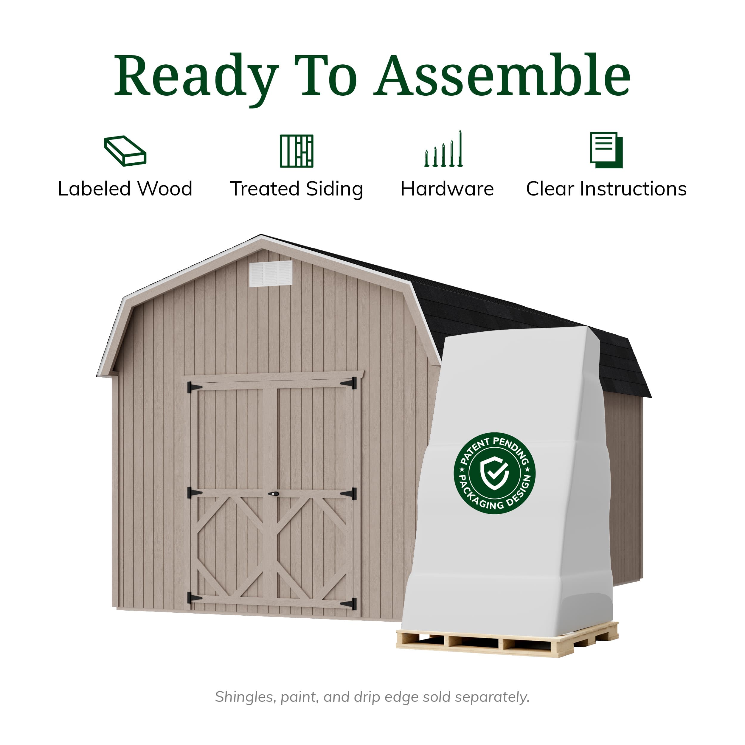 Classic Gambrel 6' Barn Shed