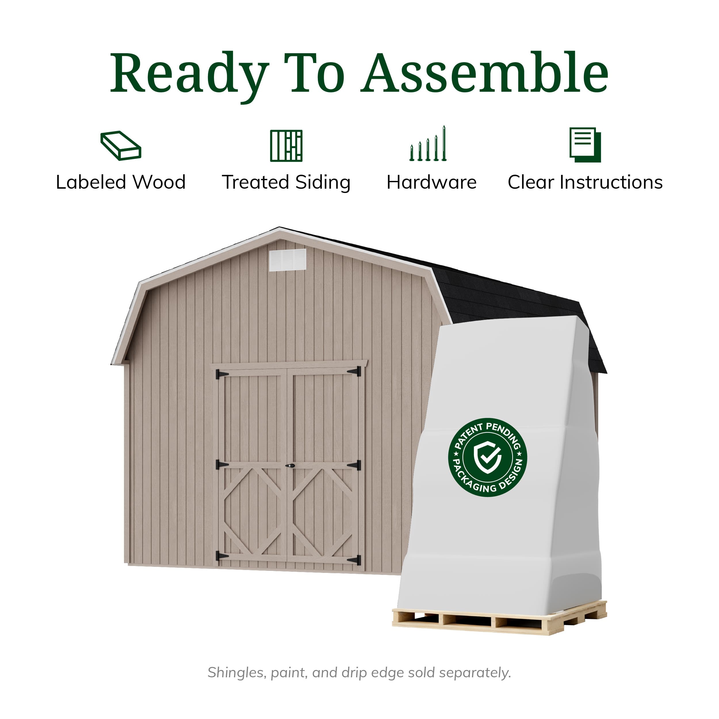 Classic Gambrel 6' Barn Shed