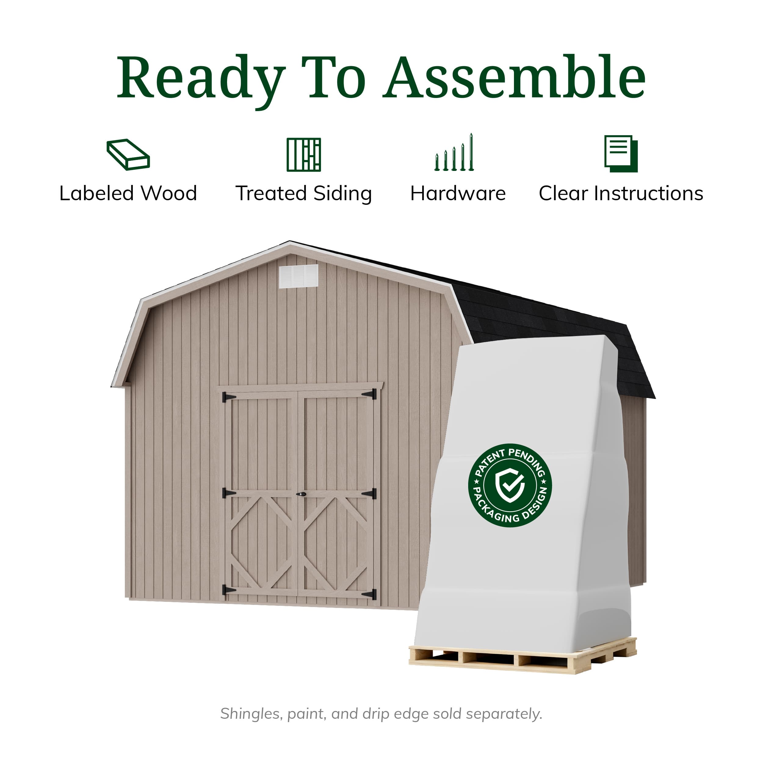 Classic Gambrel 6' Barn Shed