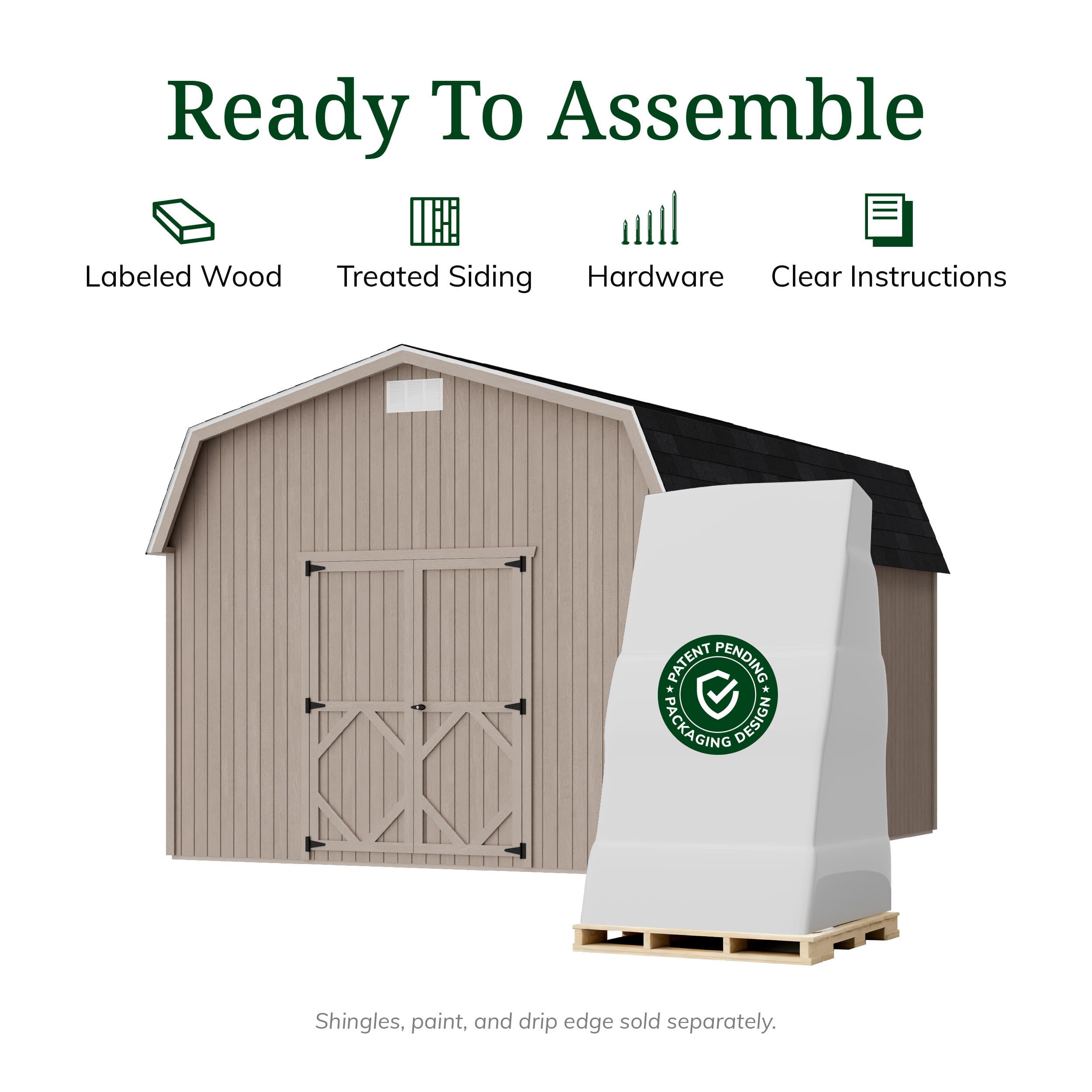 Classic Gambrel 6' Barn Shed