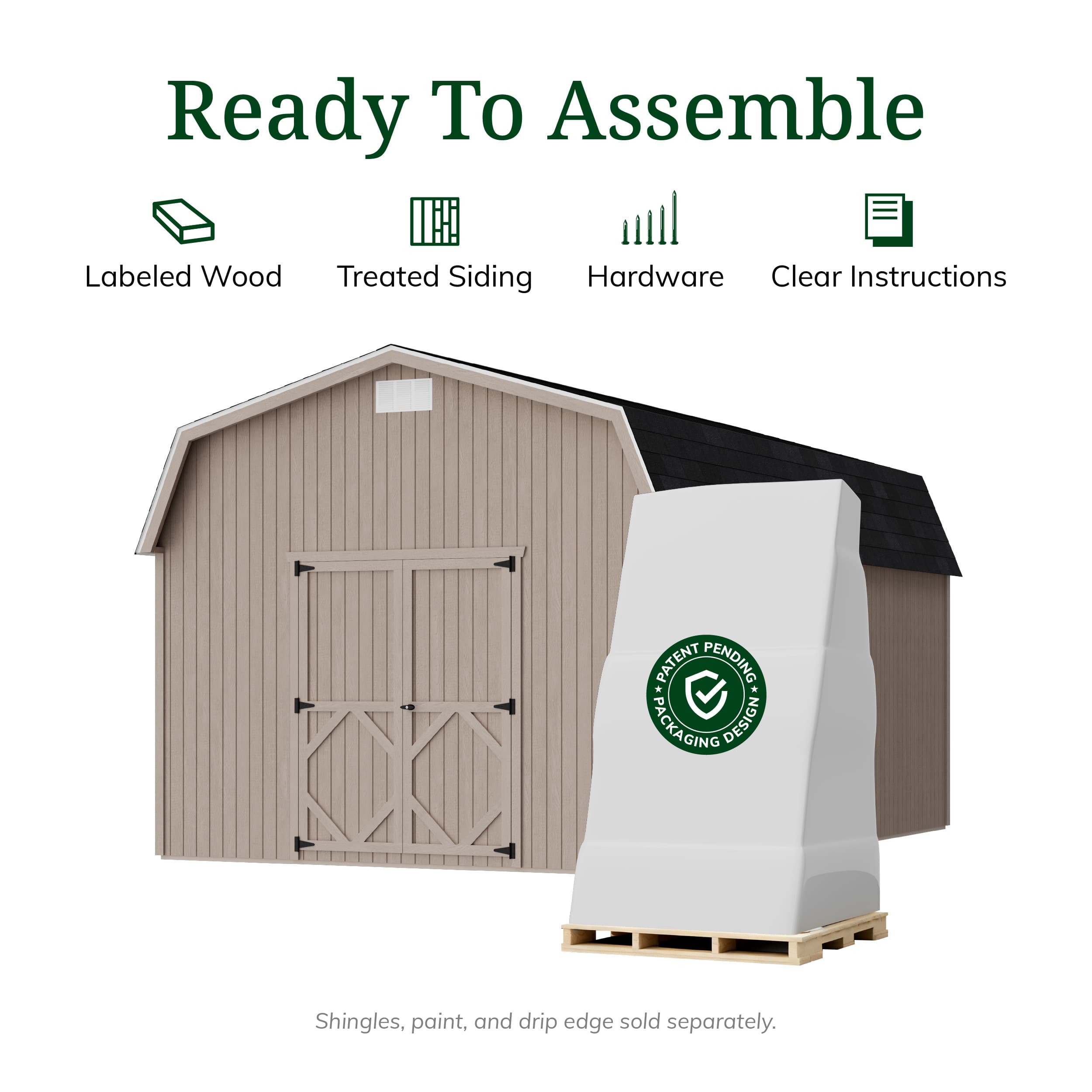 Classic Gambrel 6' Barn Shed