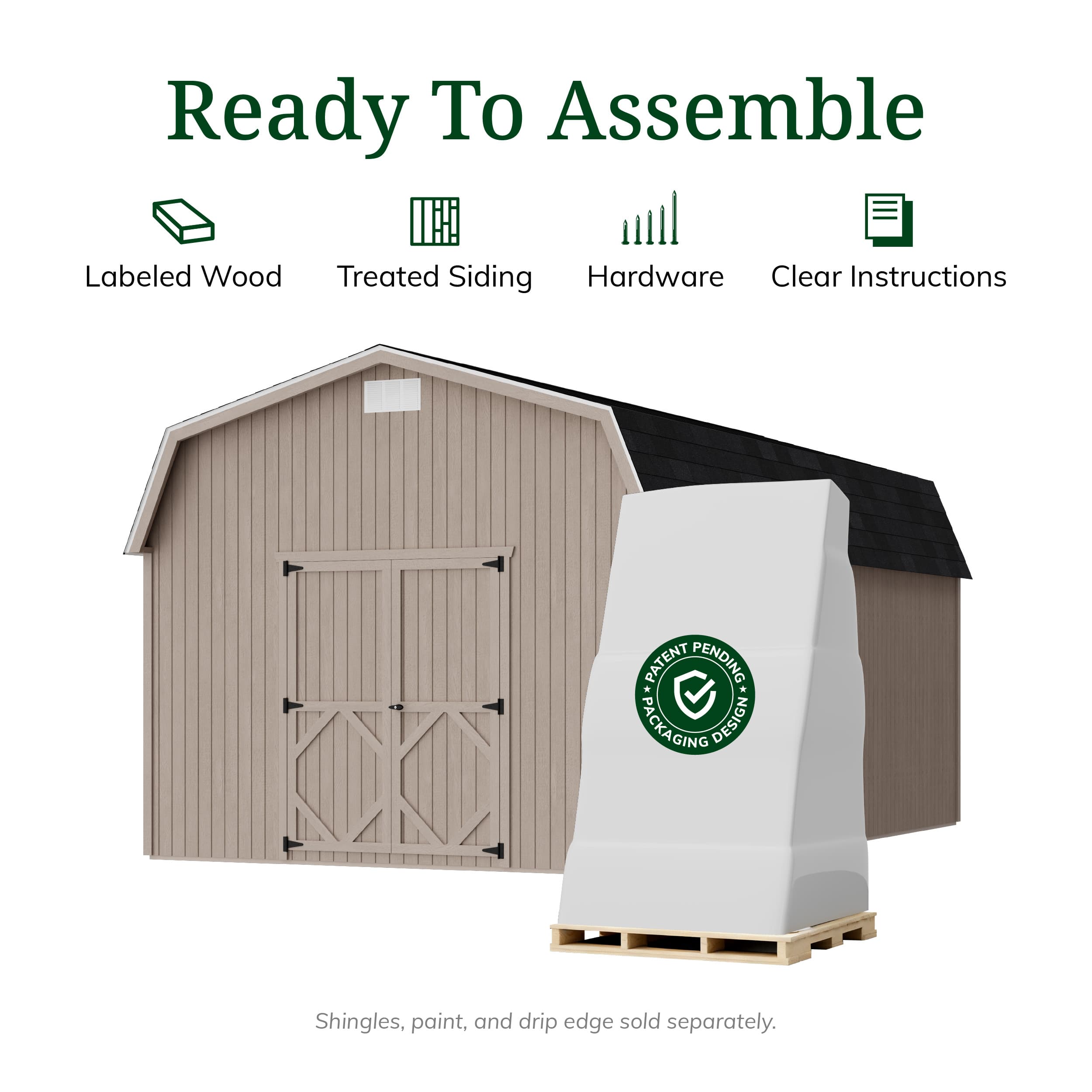 Classic Gambrel 6' Barn Shed