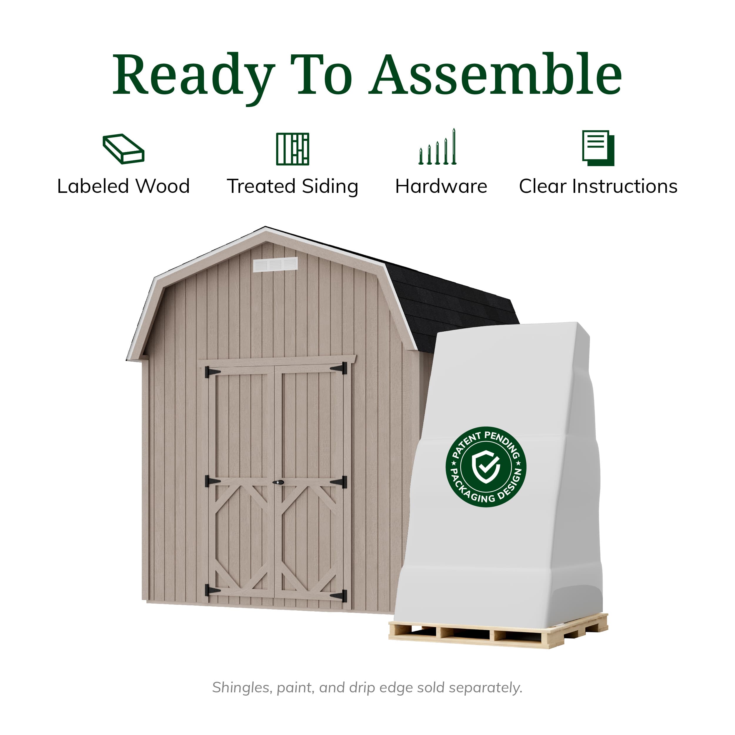 Classic Gambrel 6' Barn Shed