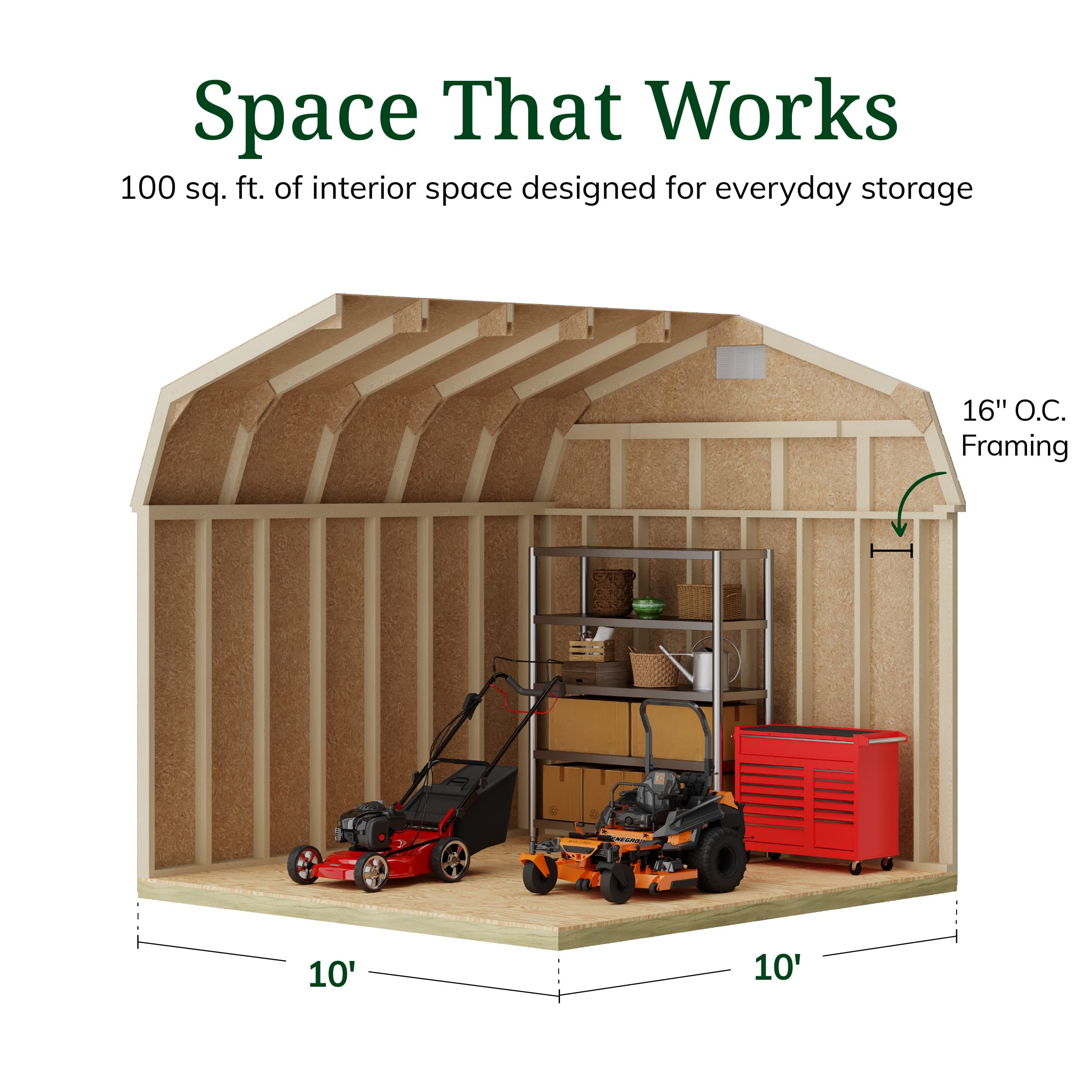 Classic Gambrel 6' Barn Shed