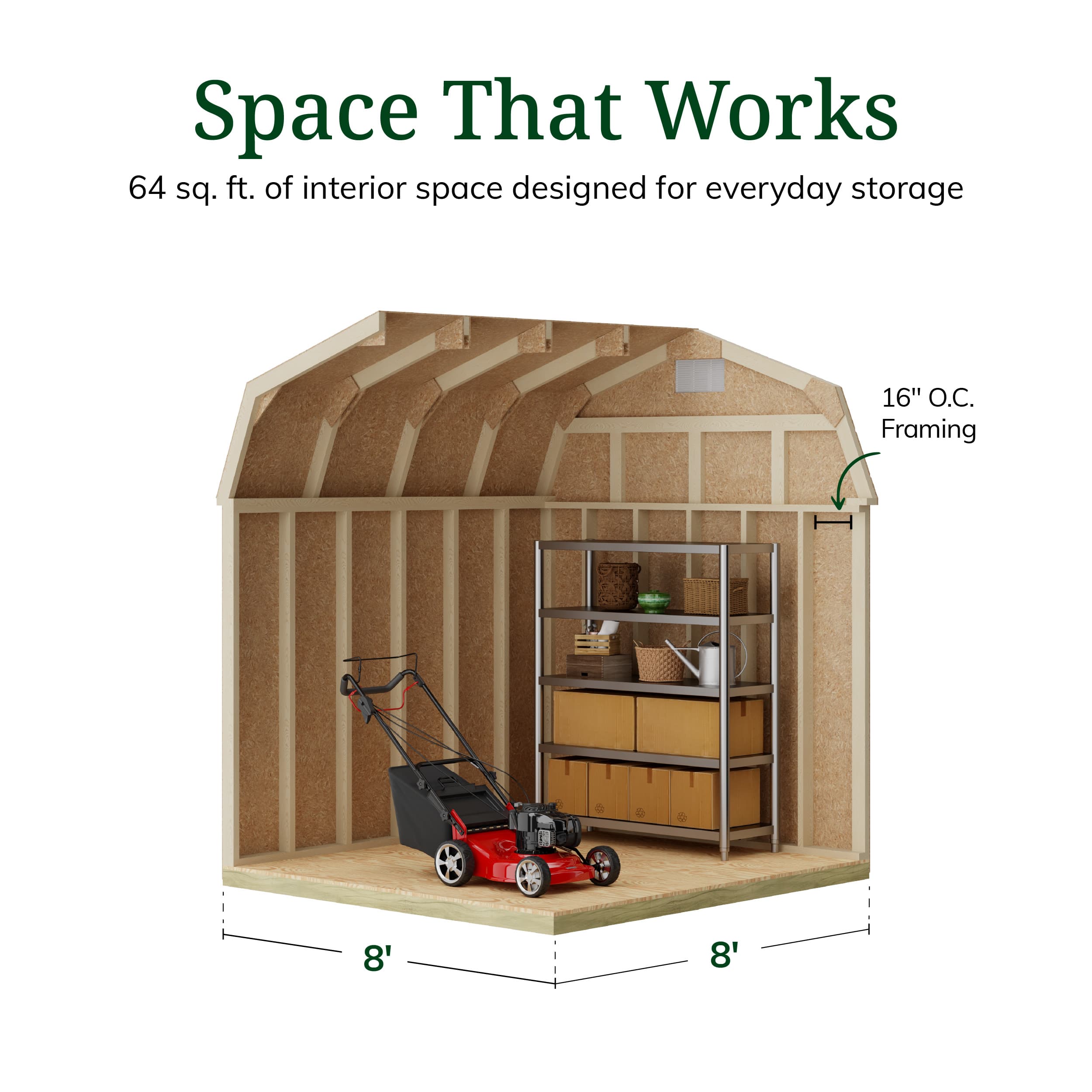 Classic Gambrel 6' Barn Shed