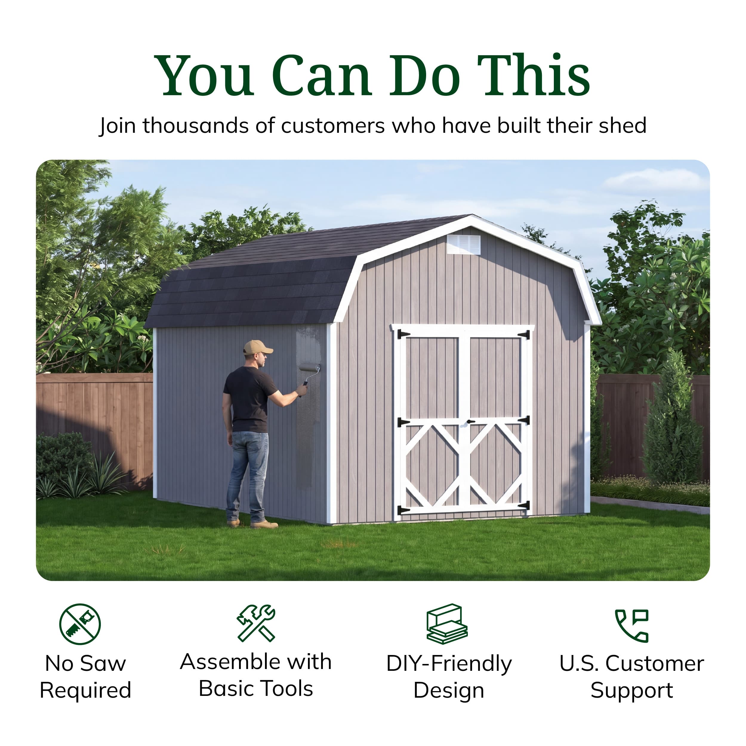 Classic Gambrel 6' Barn Shed