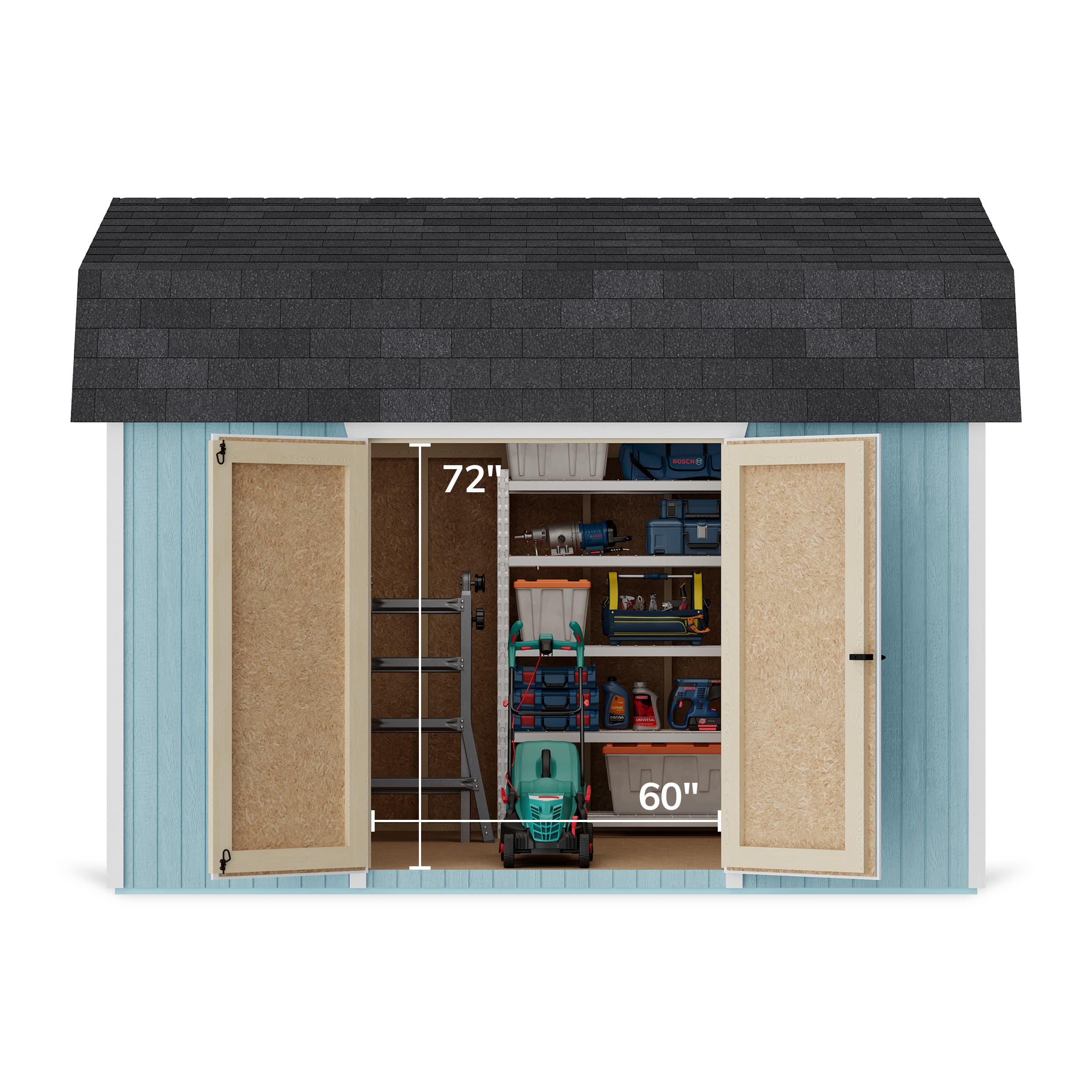 Classic Gambrel 6' Barn Shed with Side Entry