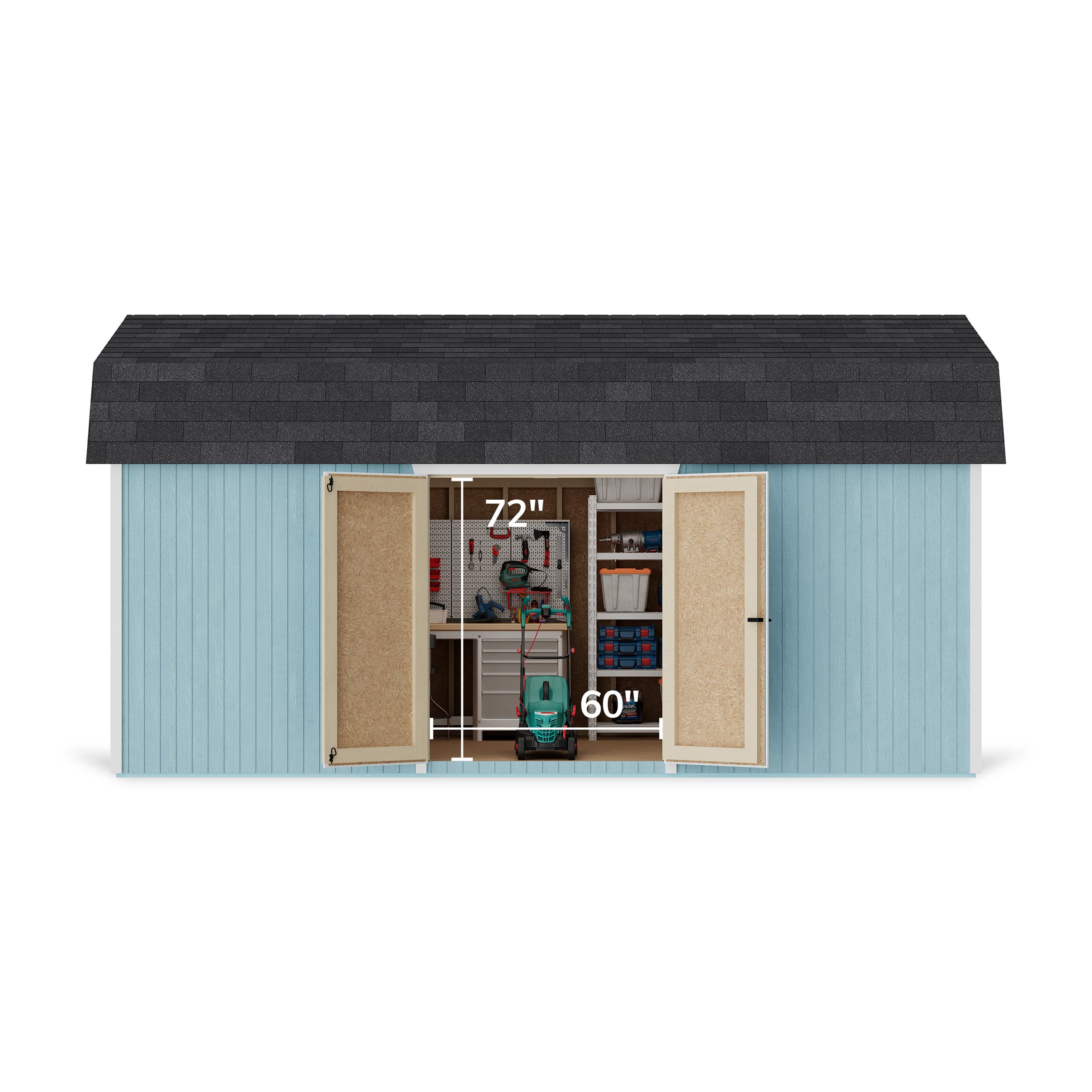 Classic Gambrel 6' Barn Shed with Side Entry