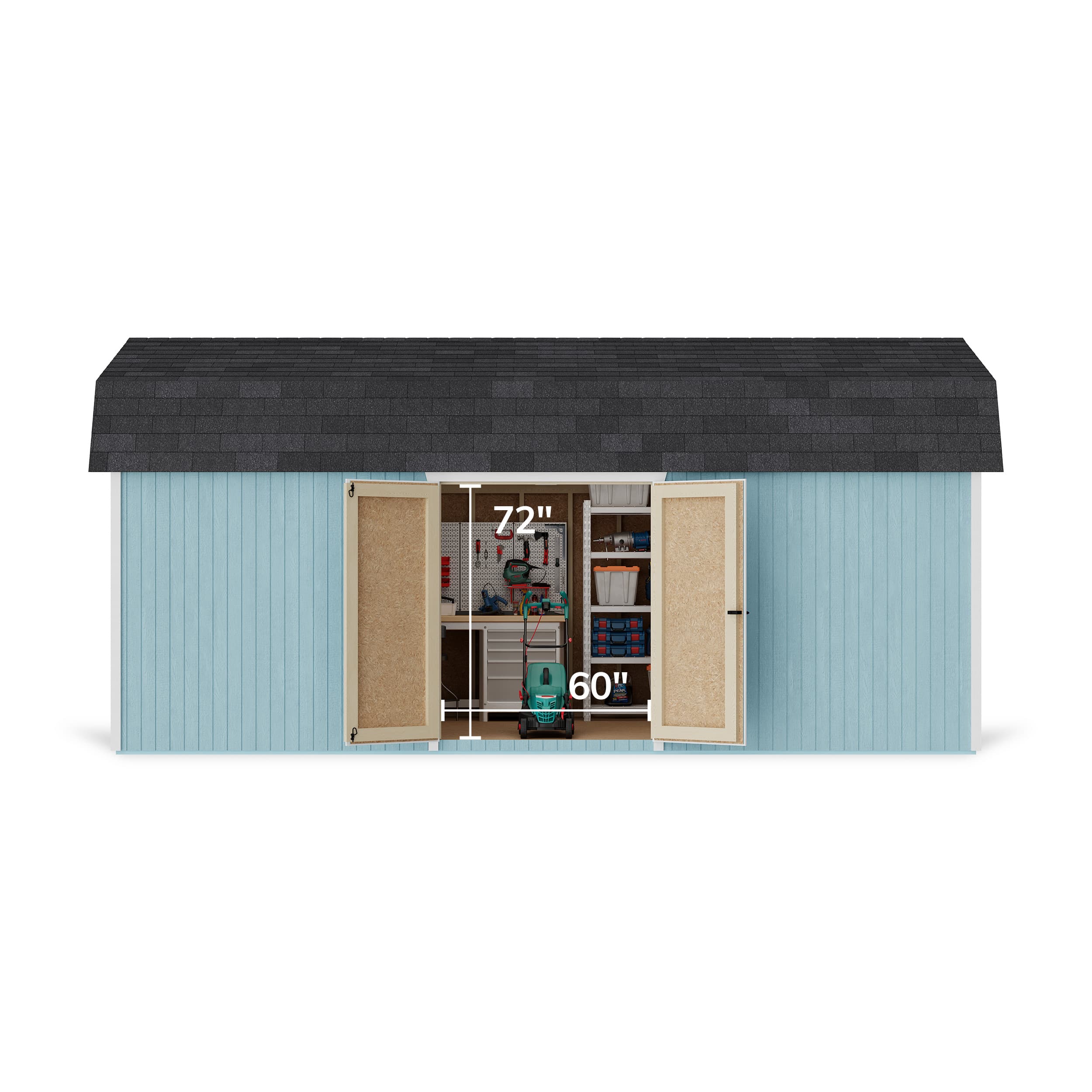 Classic Gambrel 6' Barn Shed with Side Entry