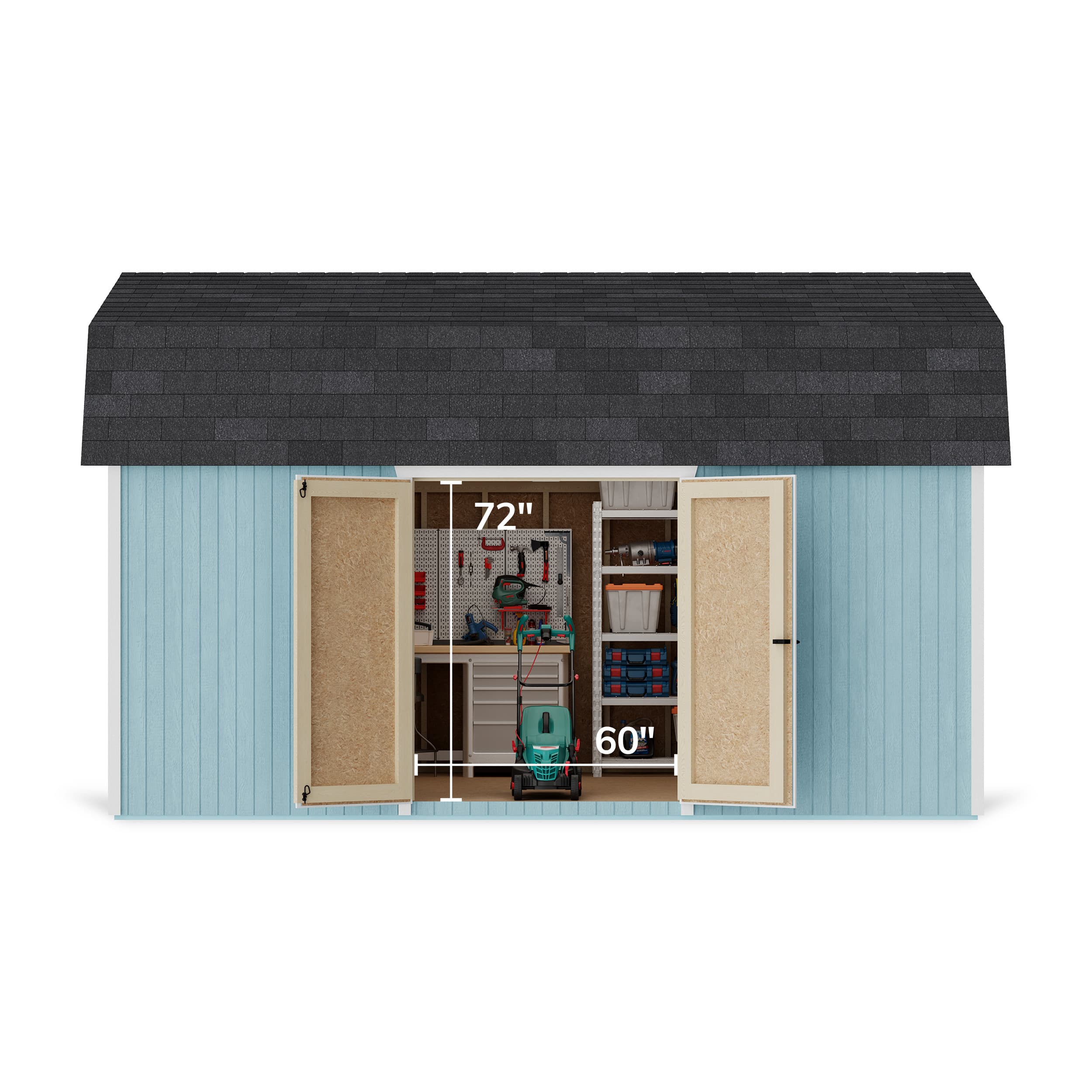 Classic Gambrel 6' Barn Shed with Side Entry