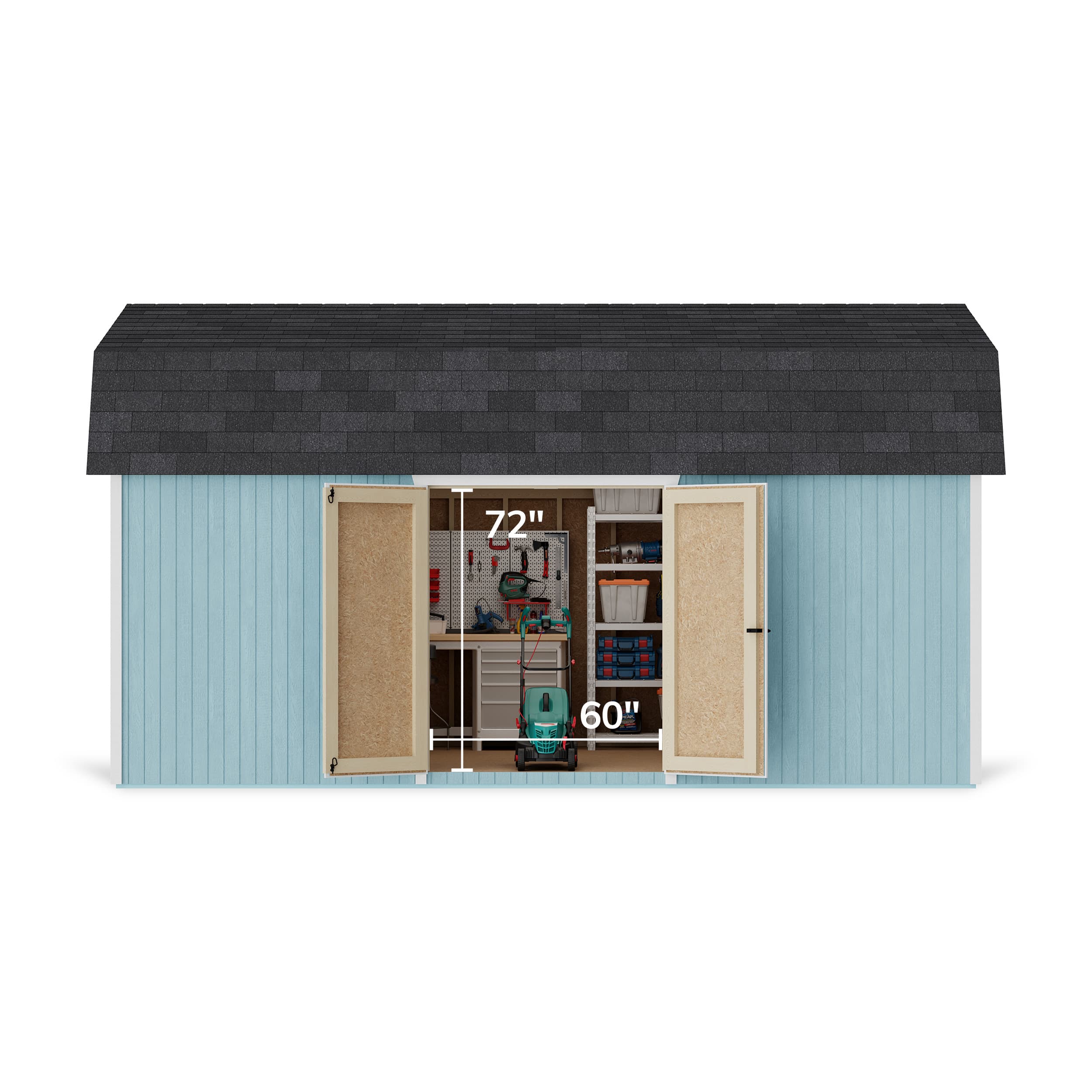 Classic Gambrel 6' Barn Shed with Side Entry