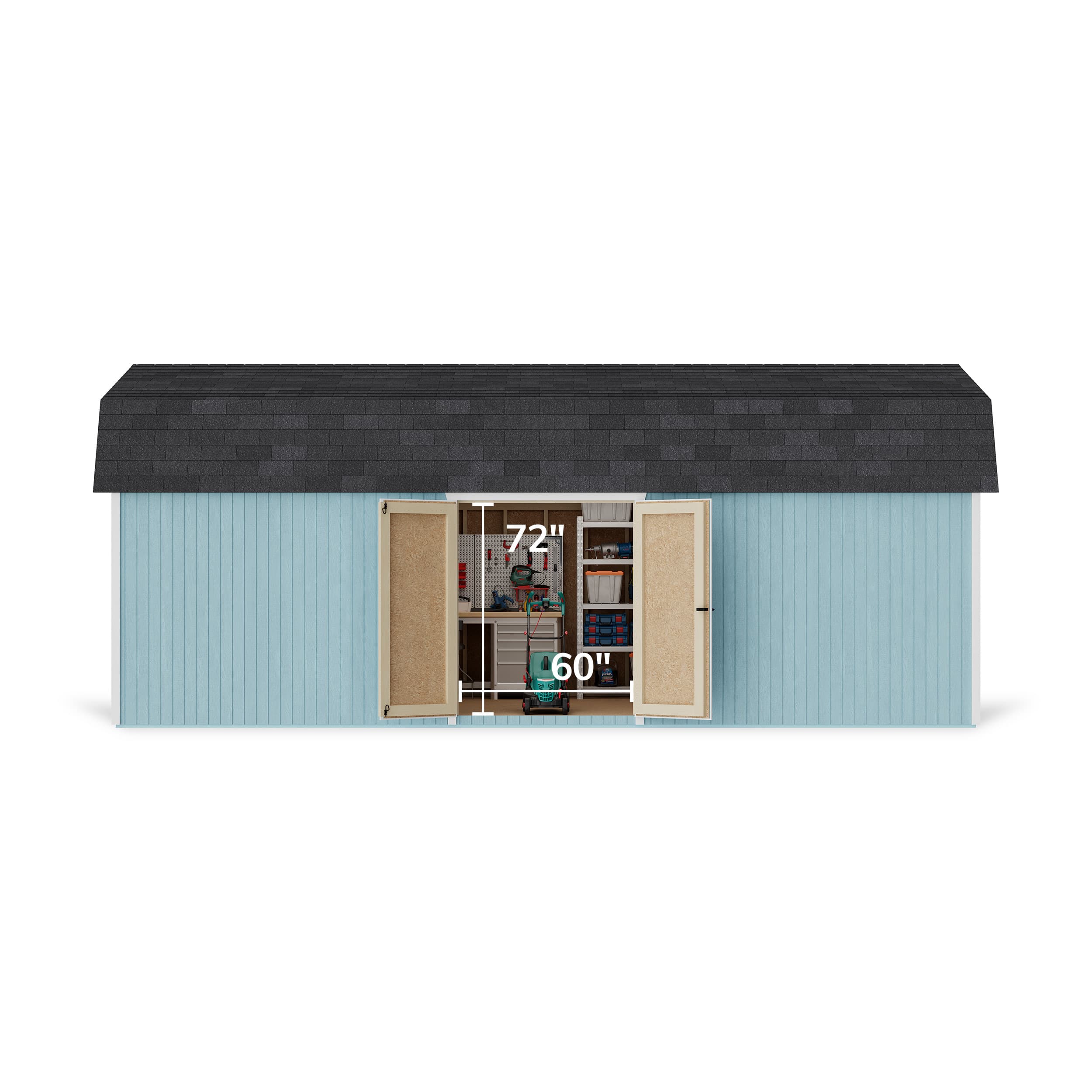 Classic Gambrel 6' Barn Shed with Side Entry