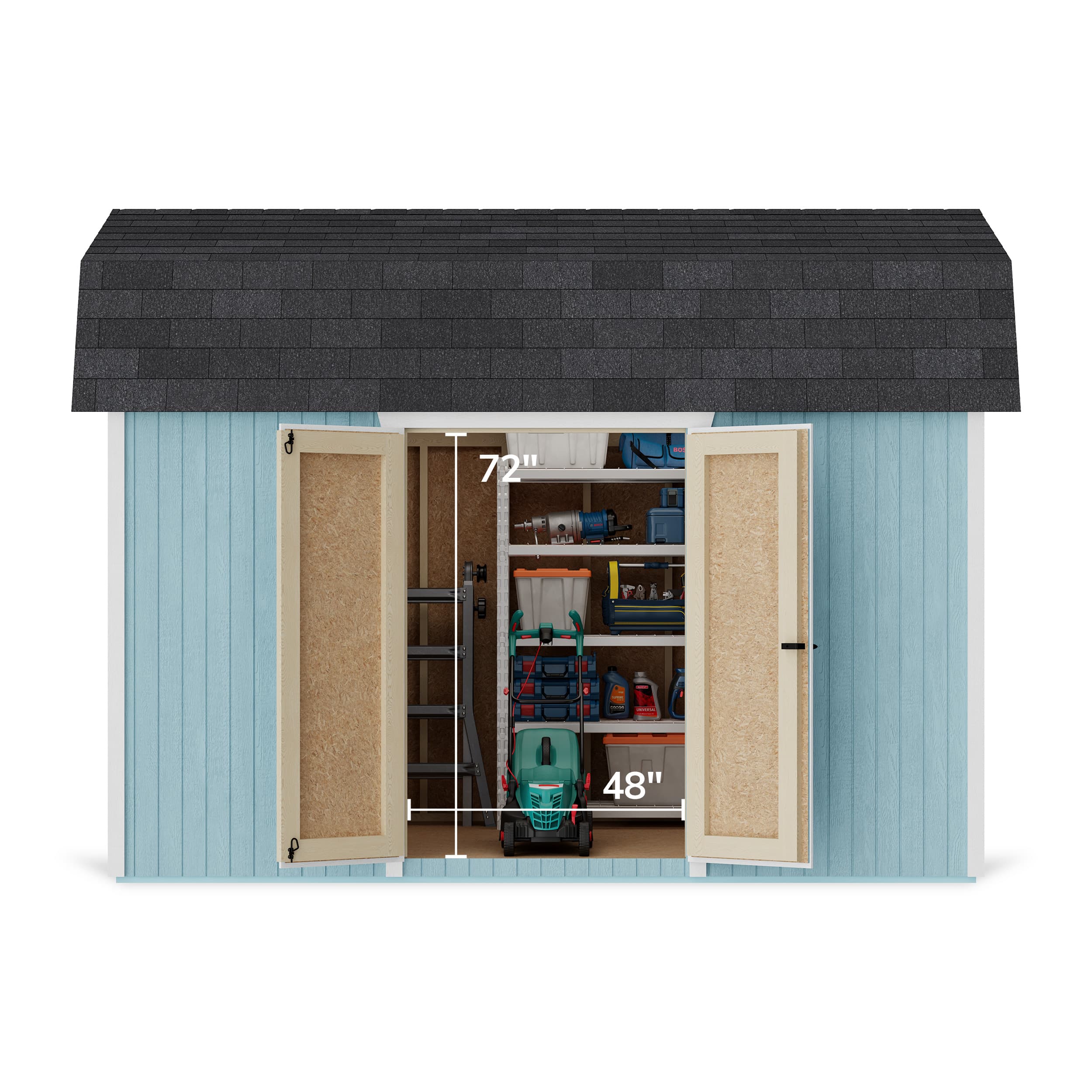 Classic Gambrel 6' Barn Shed with Side Entry