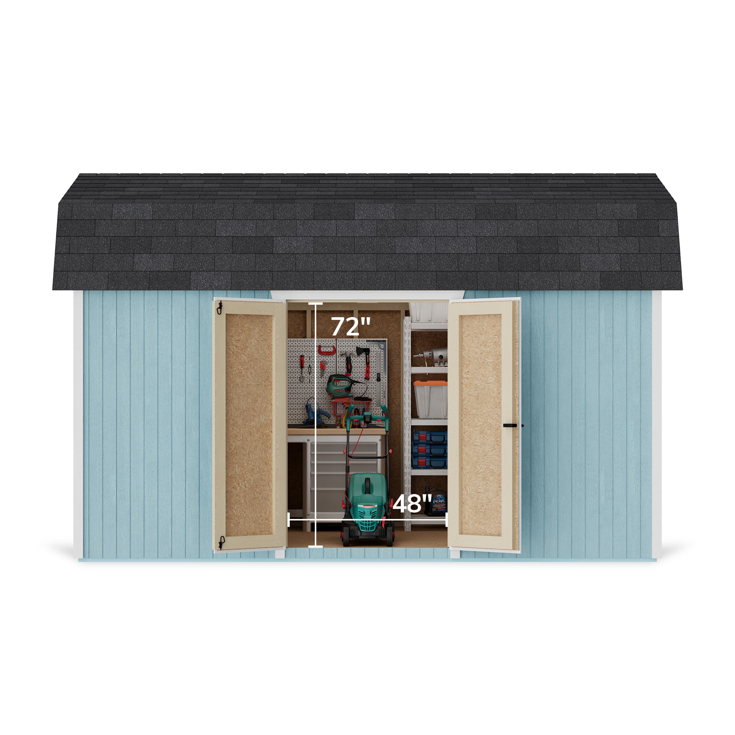 Classic Gambrel 6' Barn Shed with Side Entry