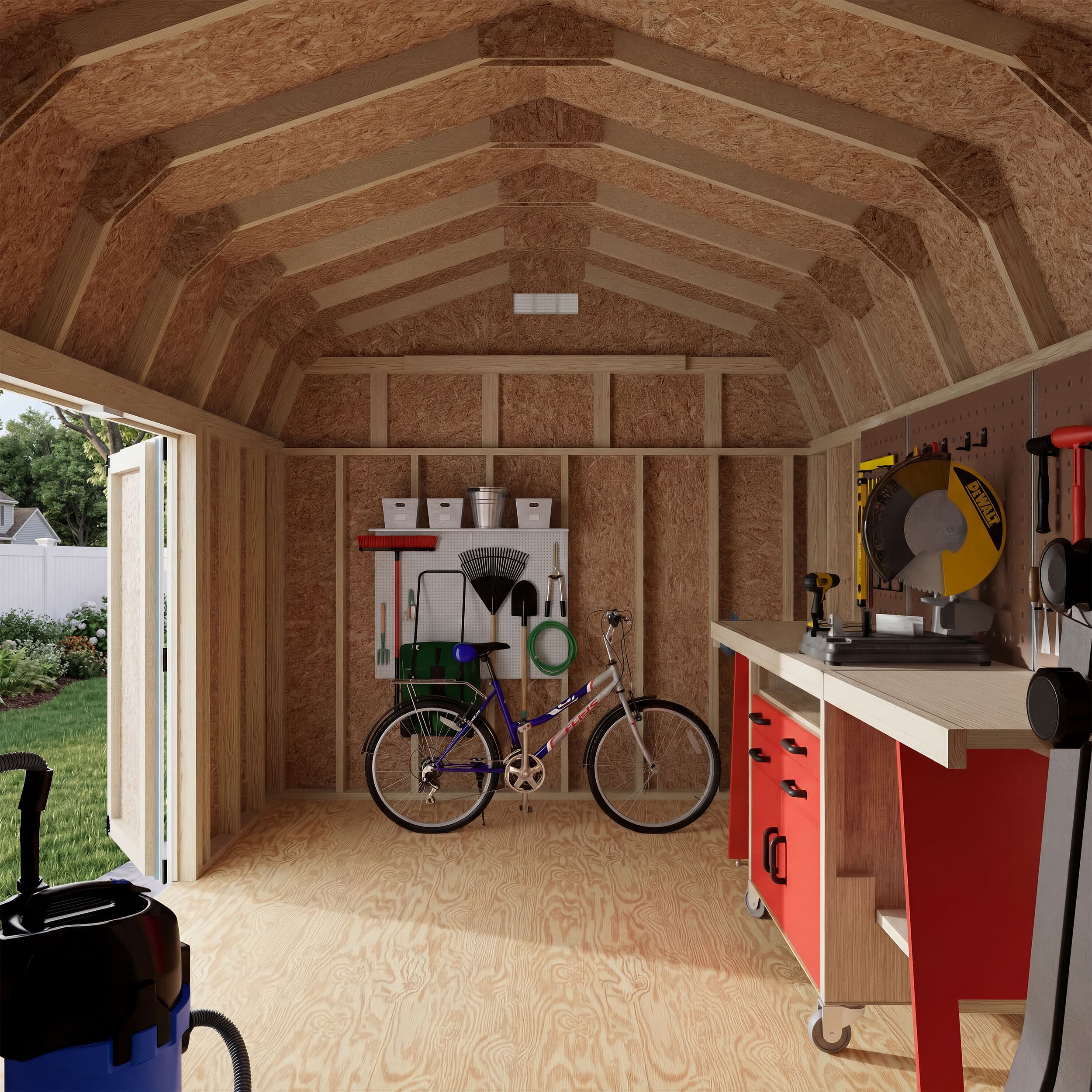 Classic Gambrel 6' Barn Shed with Side Entry