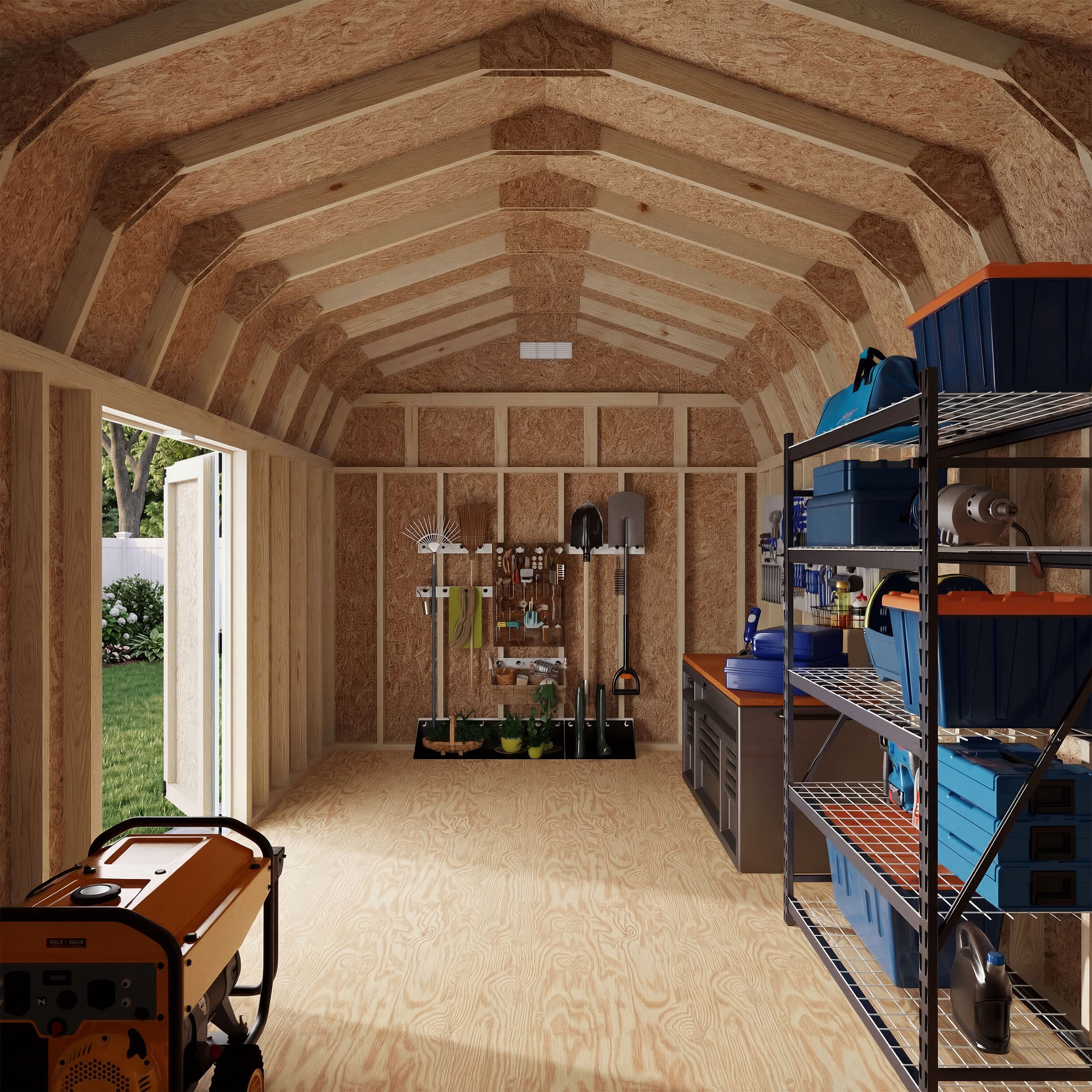 Classic Gambrel 6' Barn Shed with Side Entry