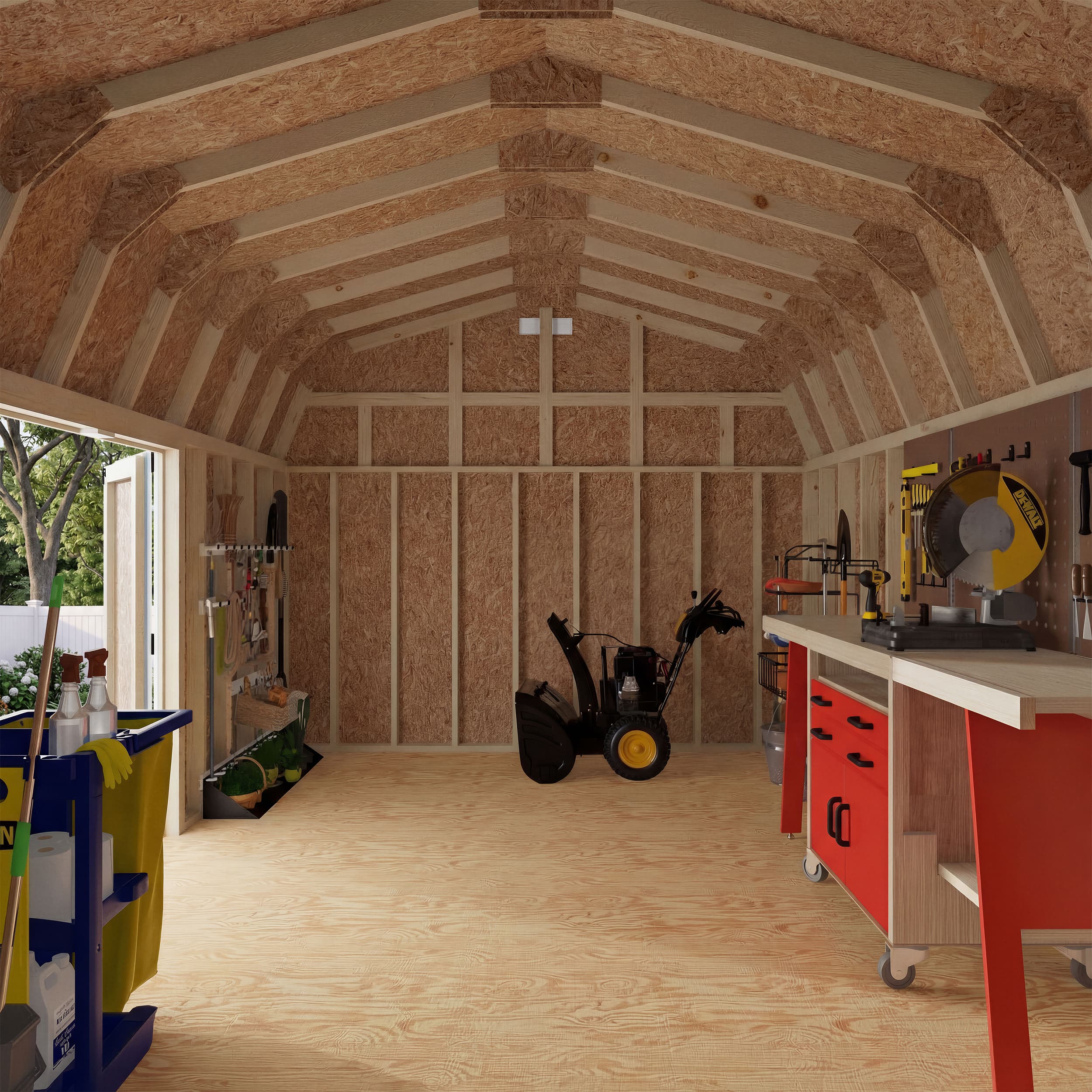 Classic Gambrel 6' Barn Shed with Side Entry