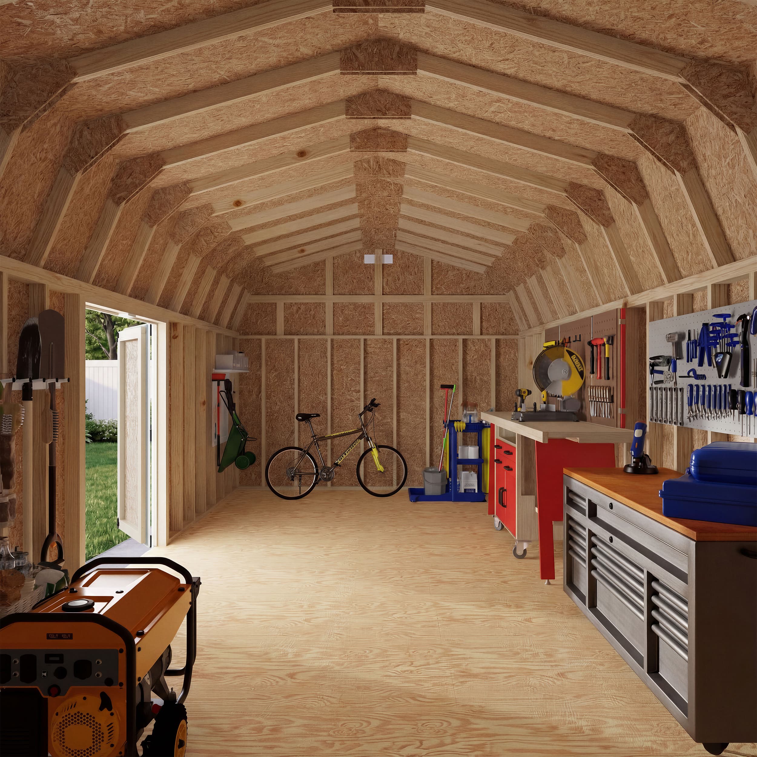 Classic Gambrel 6' Barn Shed with Side Entry