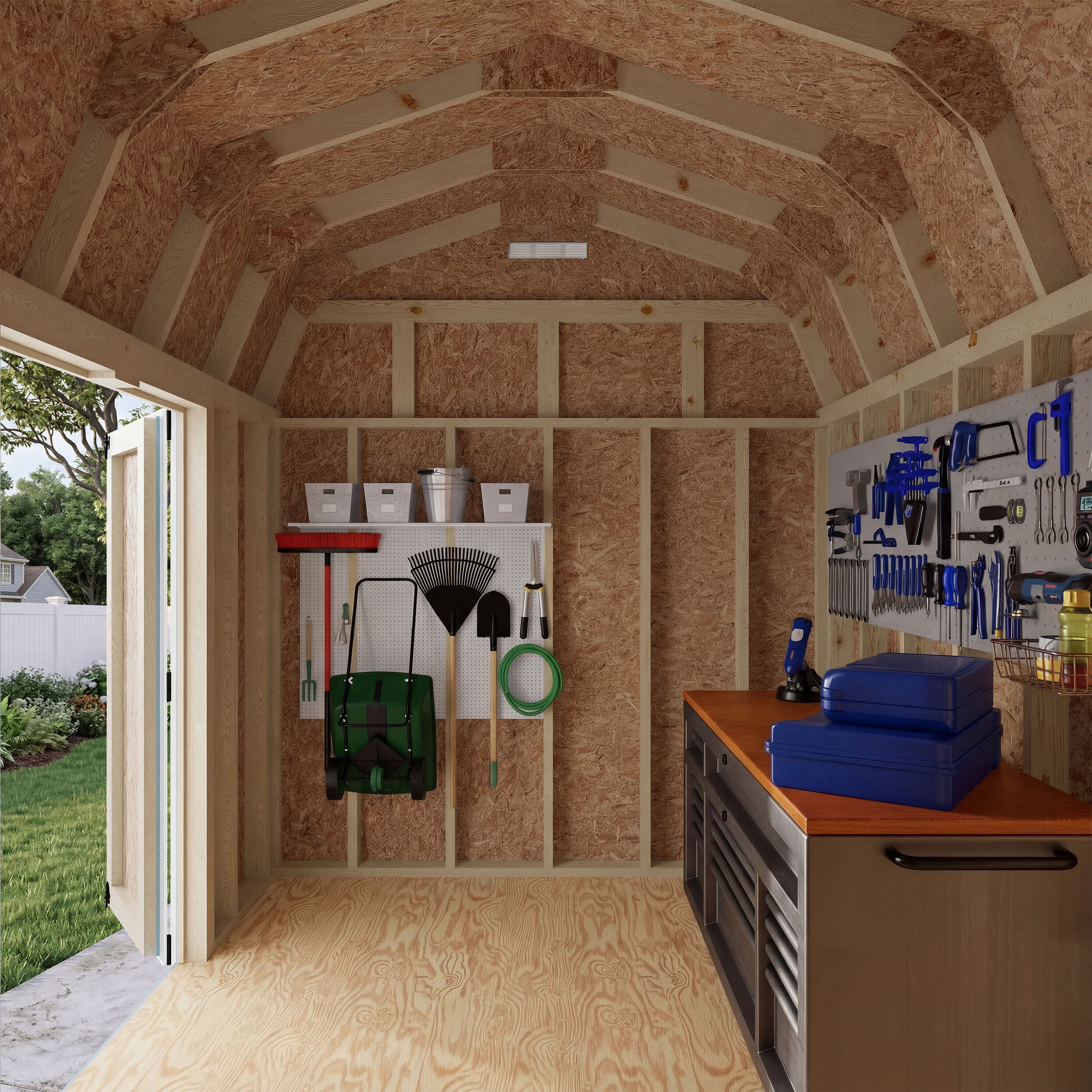 Classic Gambrel 6' Barn Shed with Side Entry