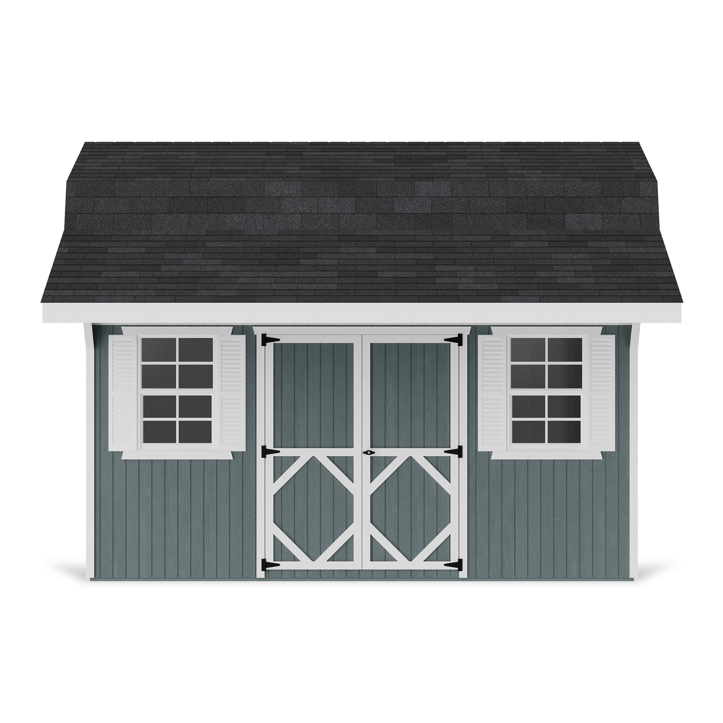 Classic Gambrel Barn Shed with Overhang