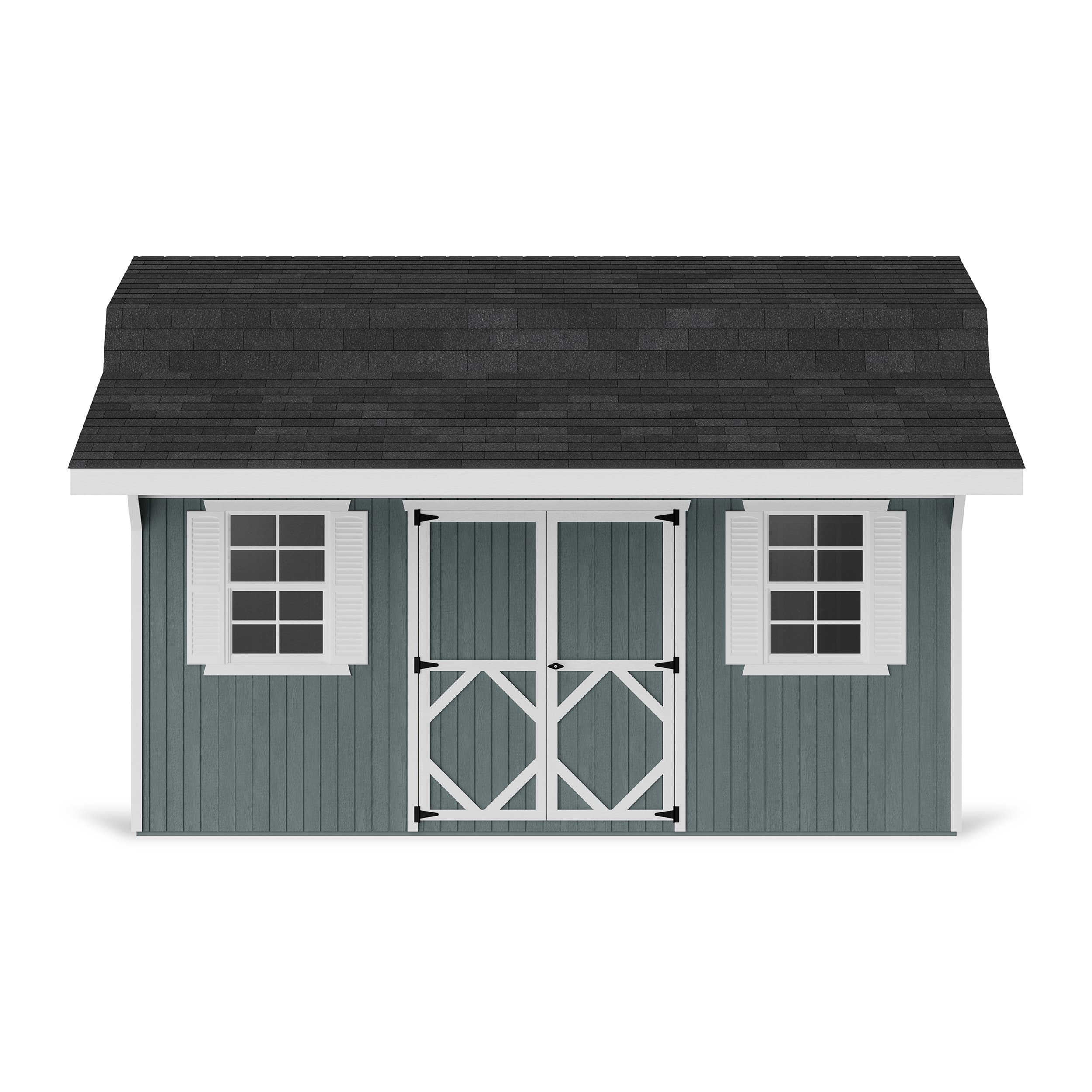 Classic Gambrel Barn Shed with Overhang