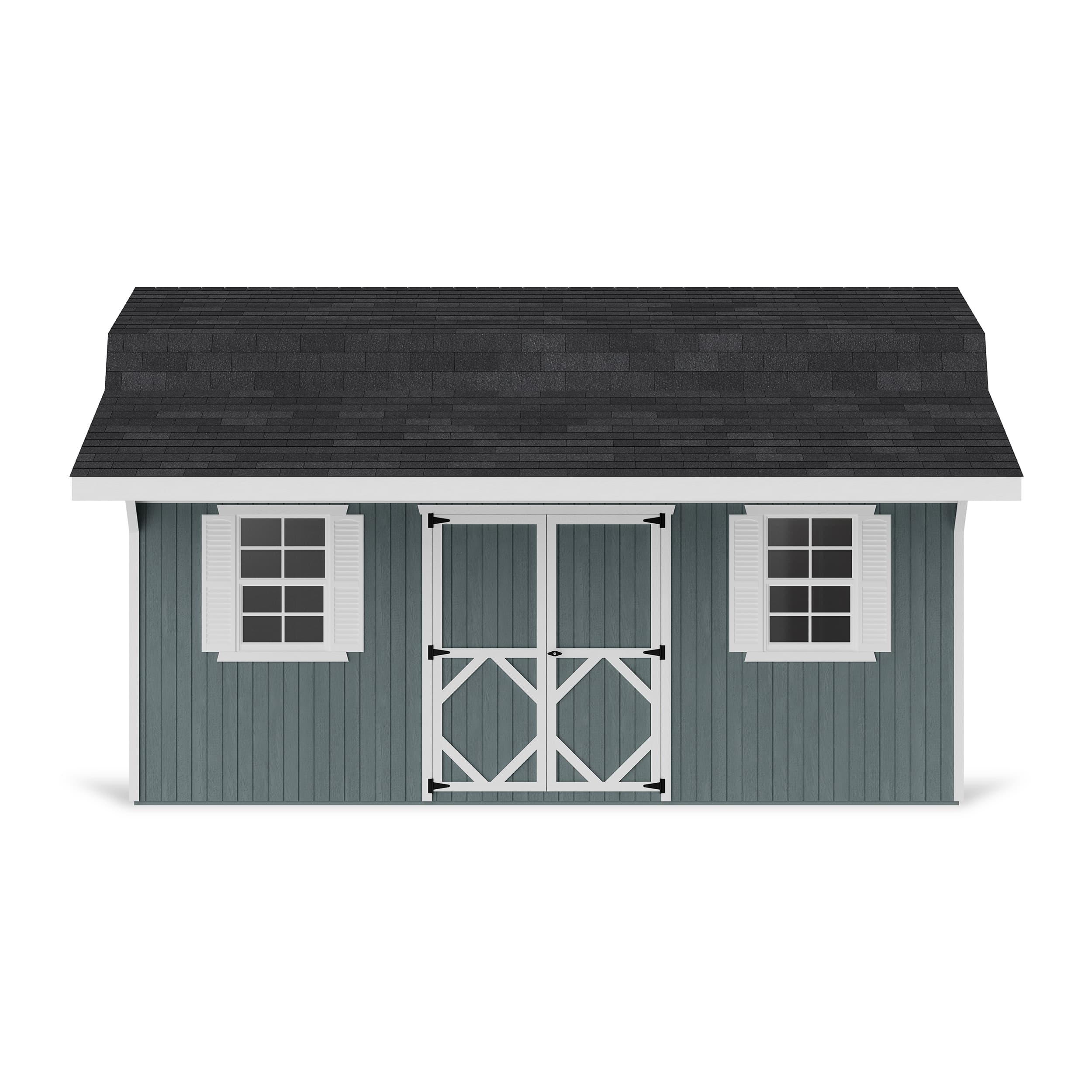 Classic Gambrel Barn Shed with Overhang