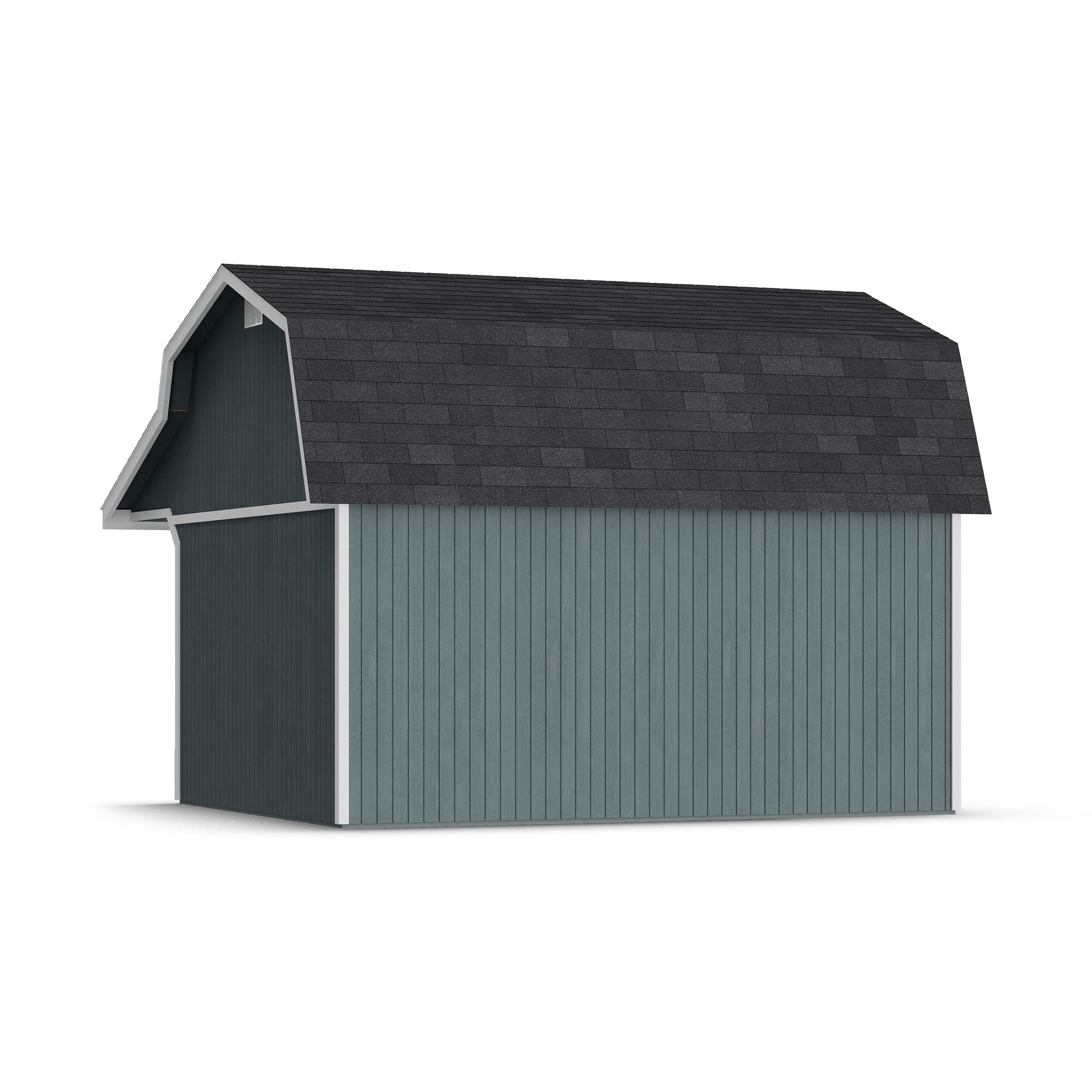 Classic Gambrel Barn Shed with Overhang