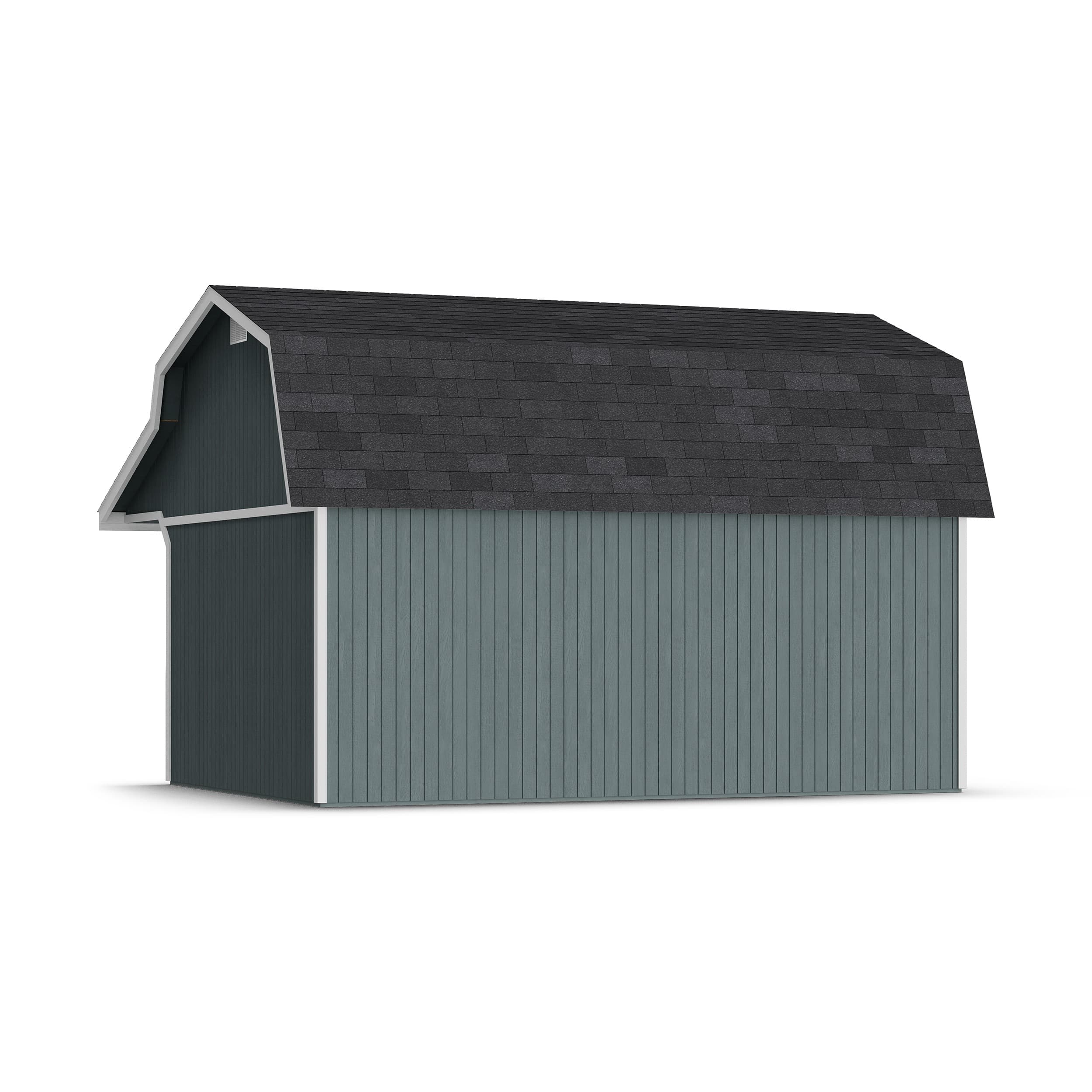 Classic Gambrel Barn Shed with Overhang