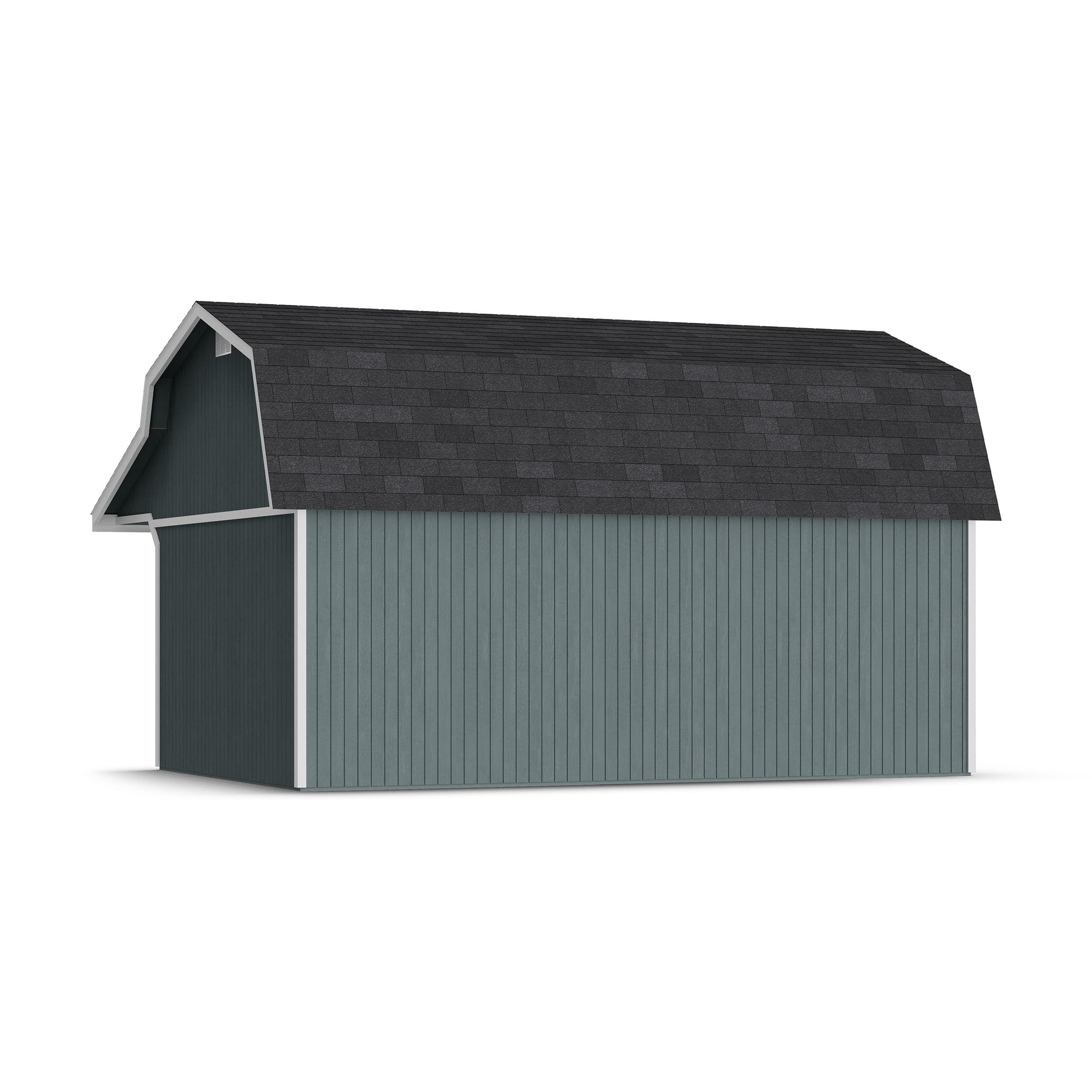 Classic Gambrel Barn Shed with Overhang