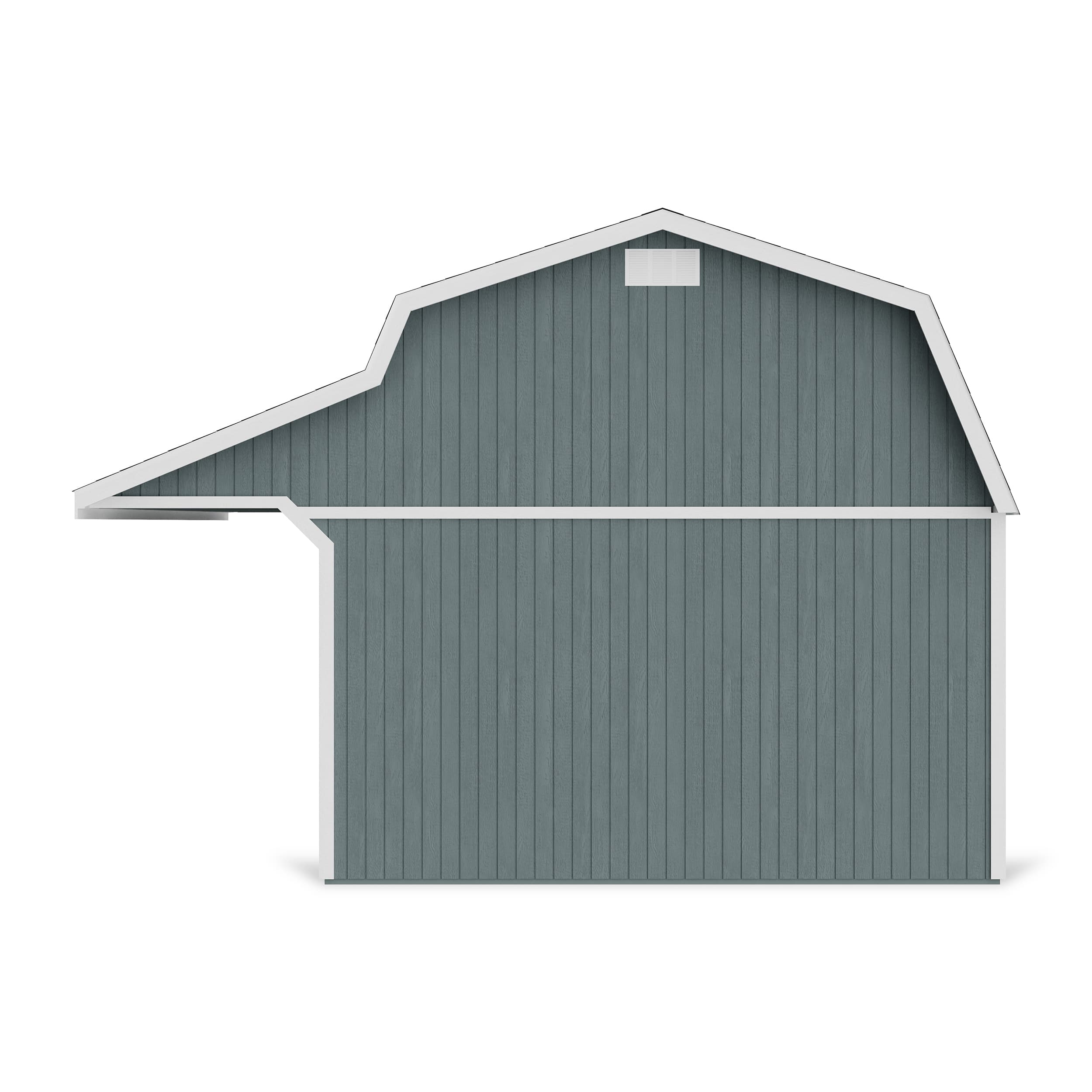 Classic Gambrel Barn Shed with Overhang