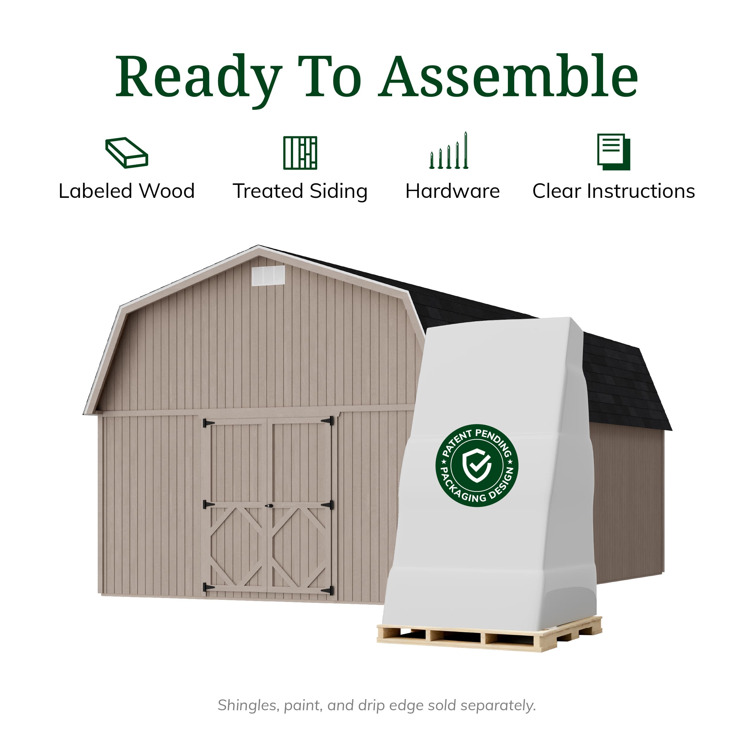 Classic Gambrel Large Barn Shed