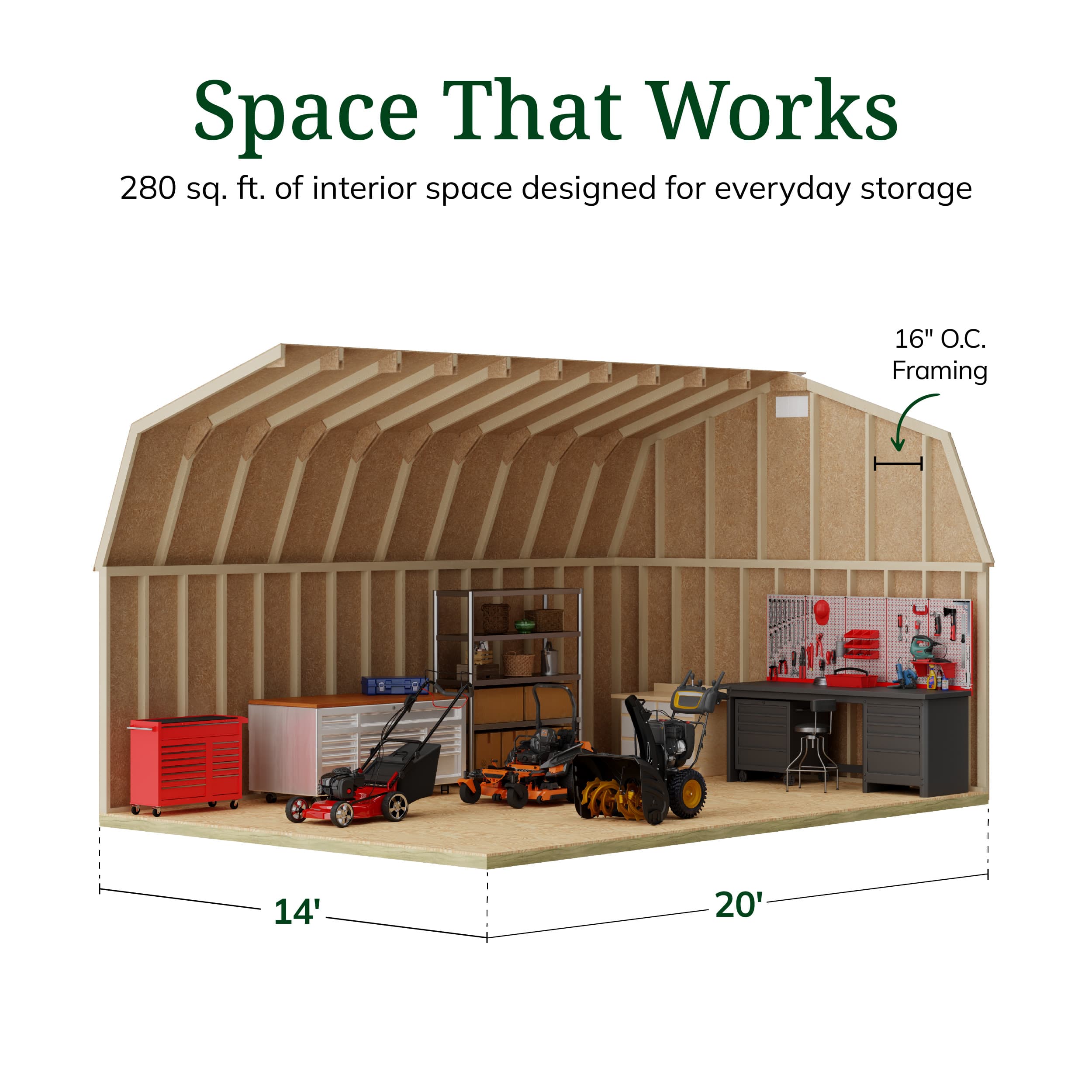 Classic Gambrel Large Barn Shed