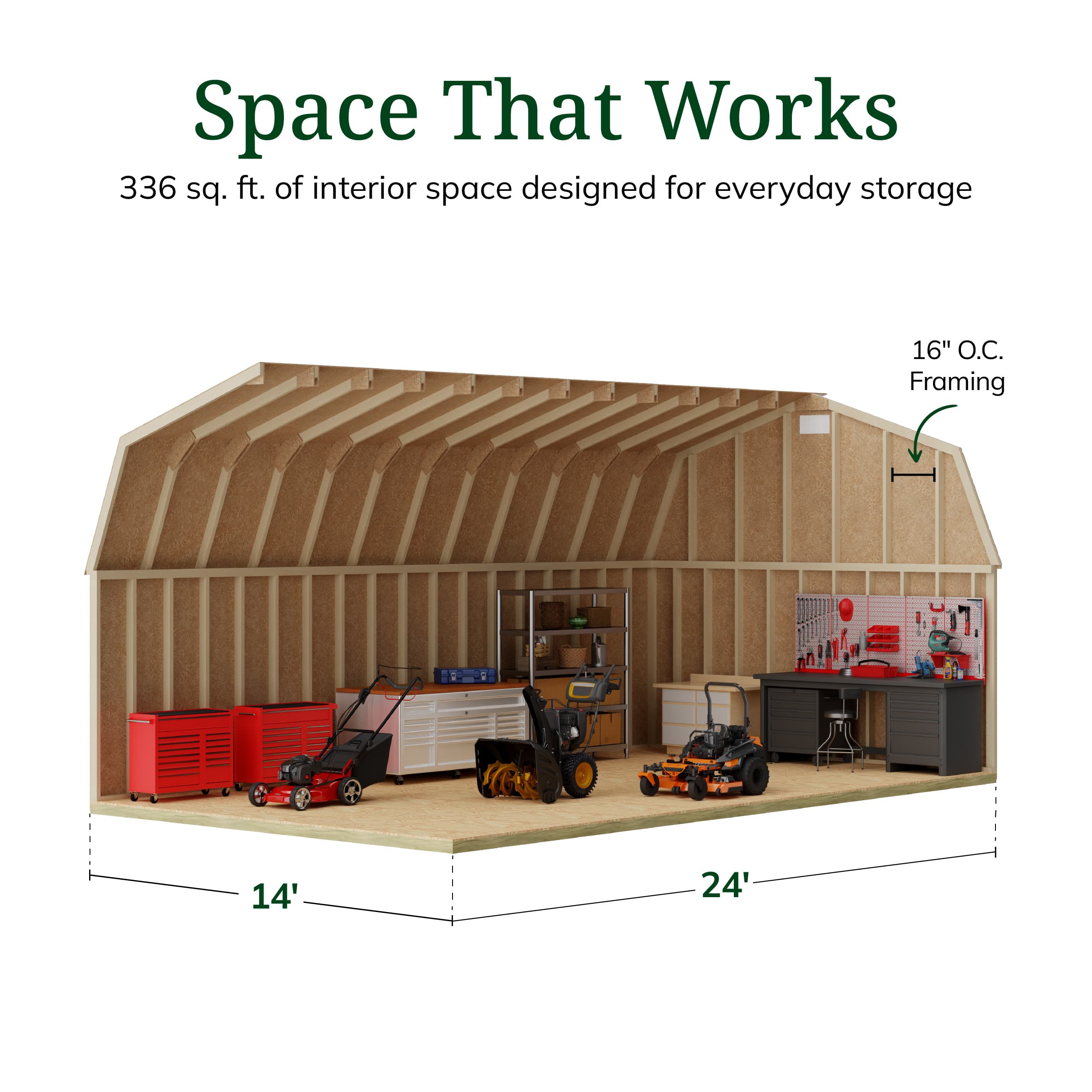 Classic Gambrel Large Barn Shed