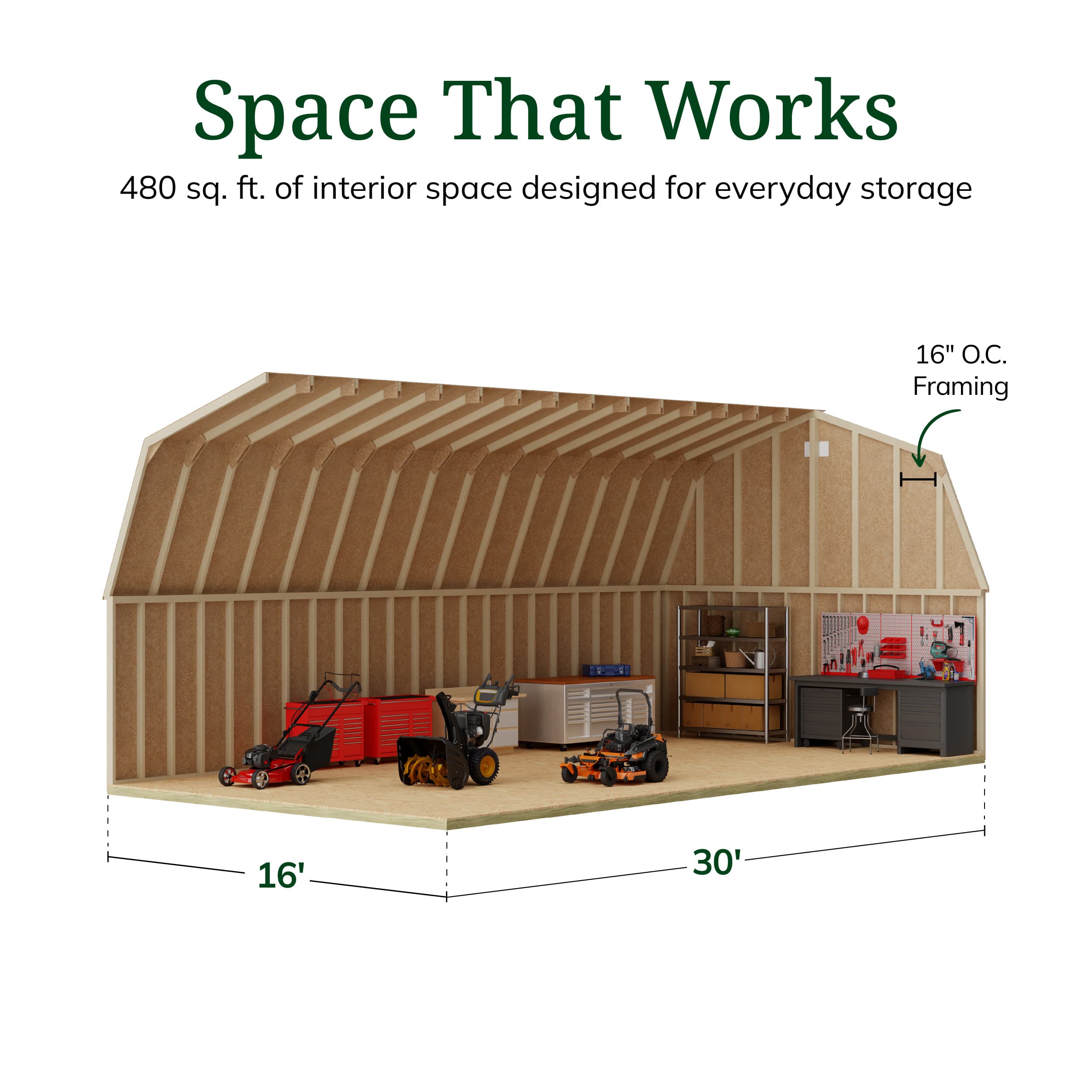 Classic Gambrel Large Barn Shed