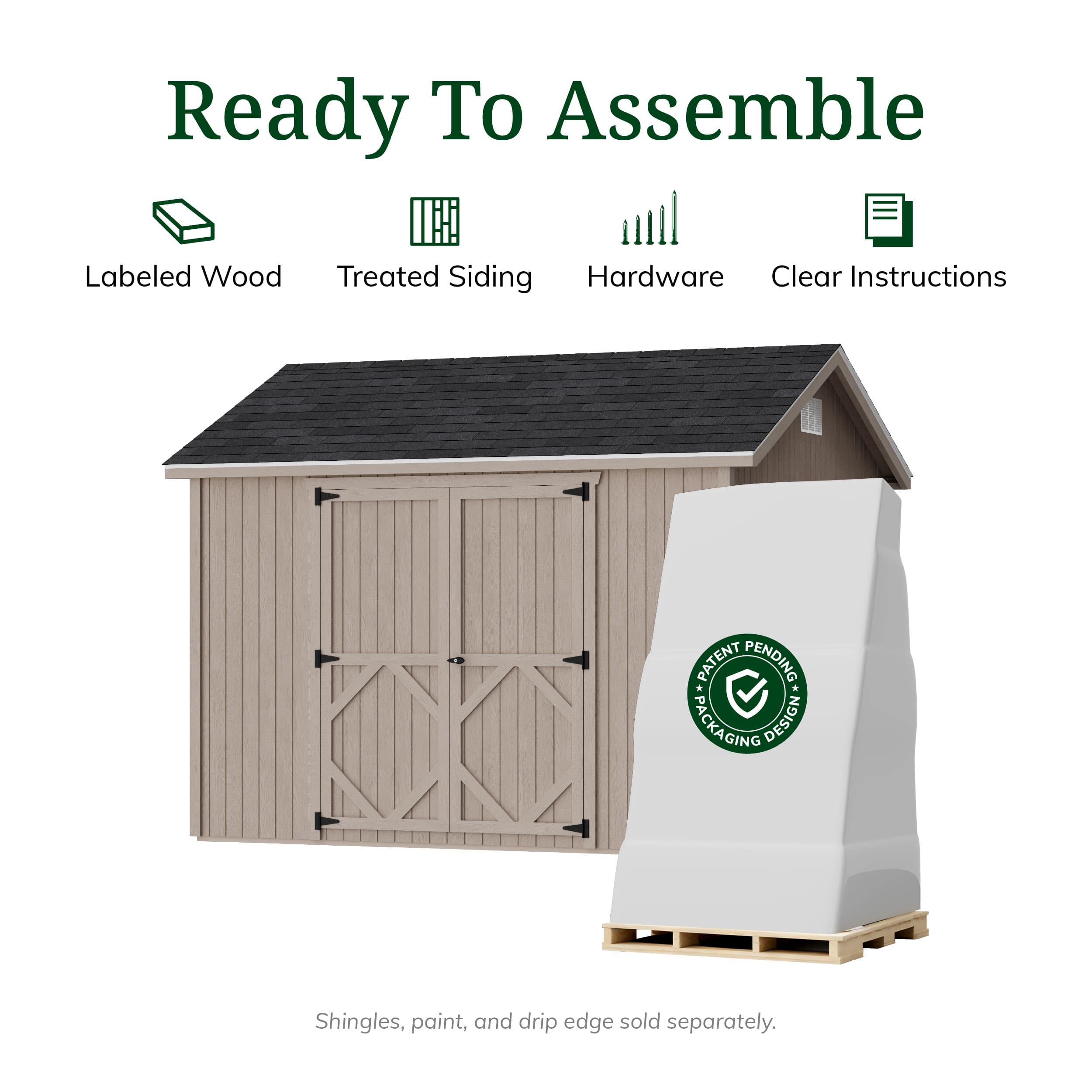 Classic Gable Shed with Side Entry