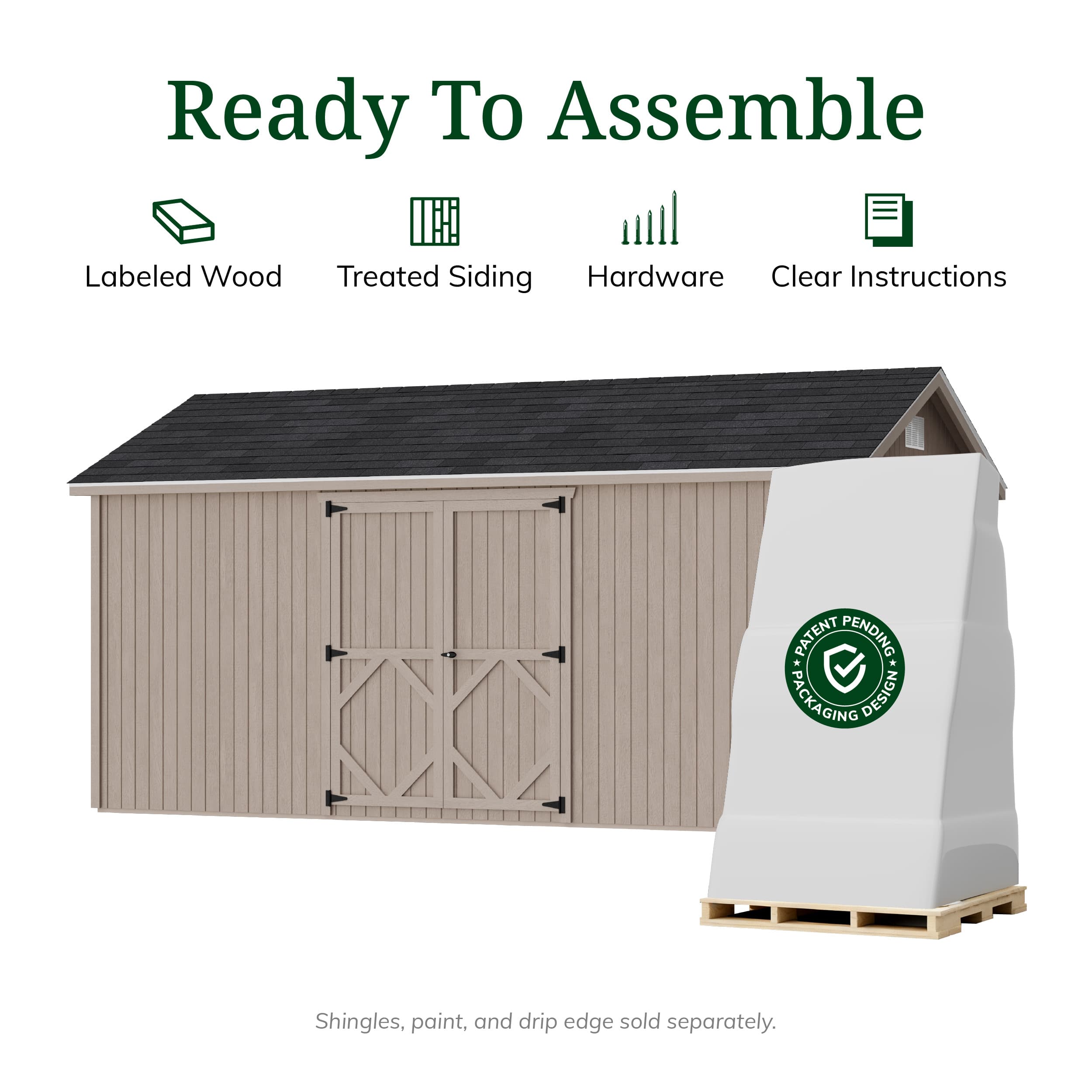 Classic Gable Shed with Side Entry