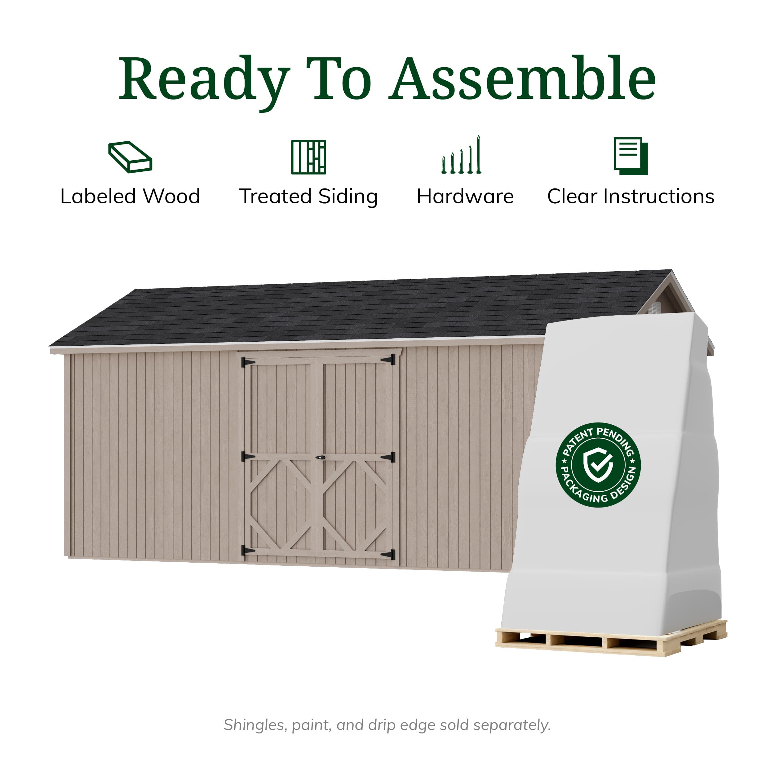 Classic Gable Shed with Side Entry