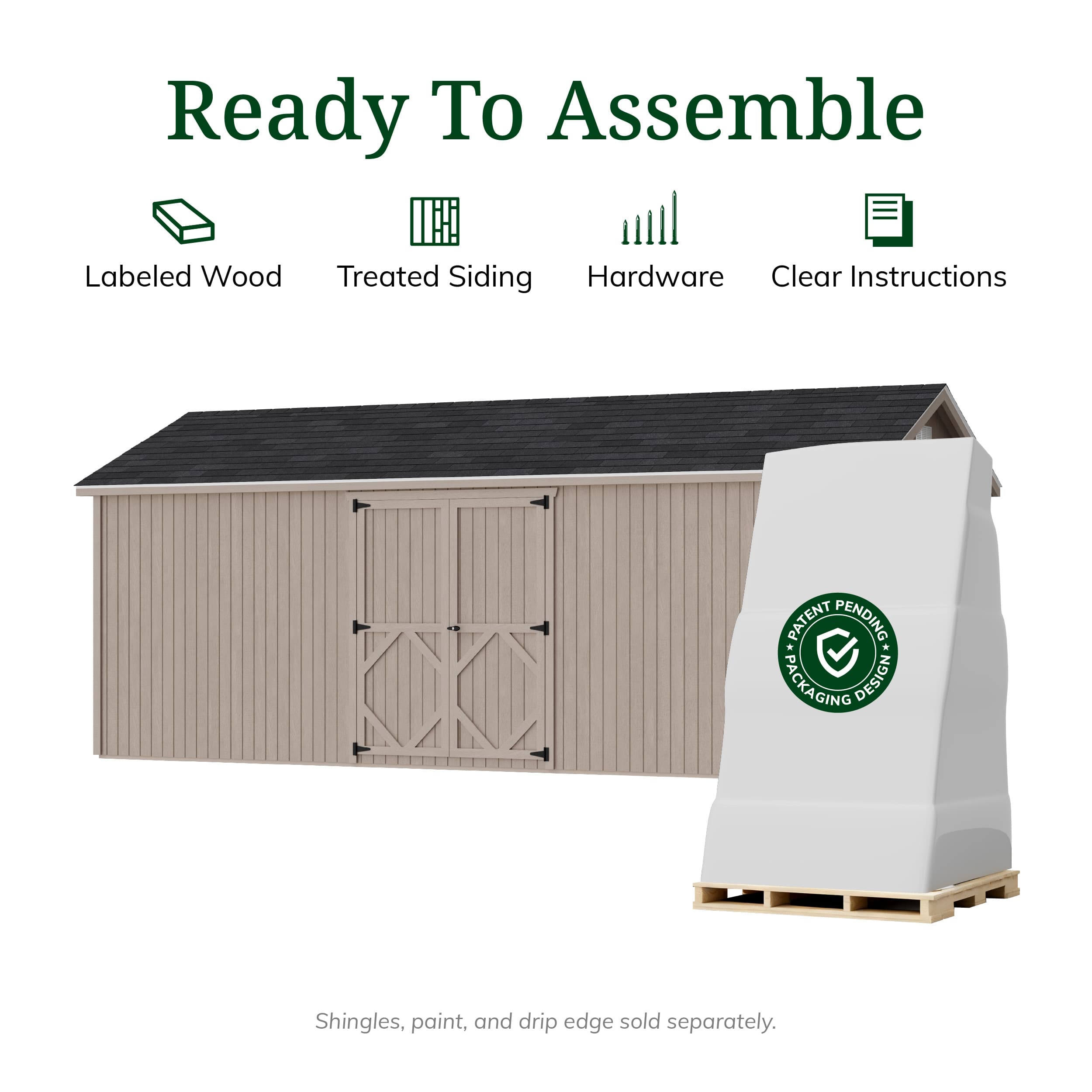 Classic Gable Shed with Side Entry