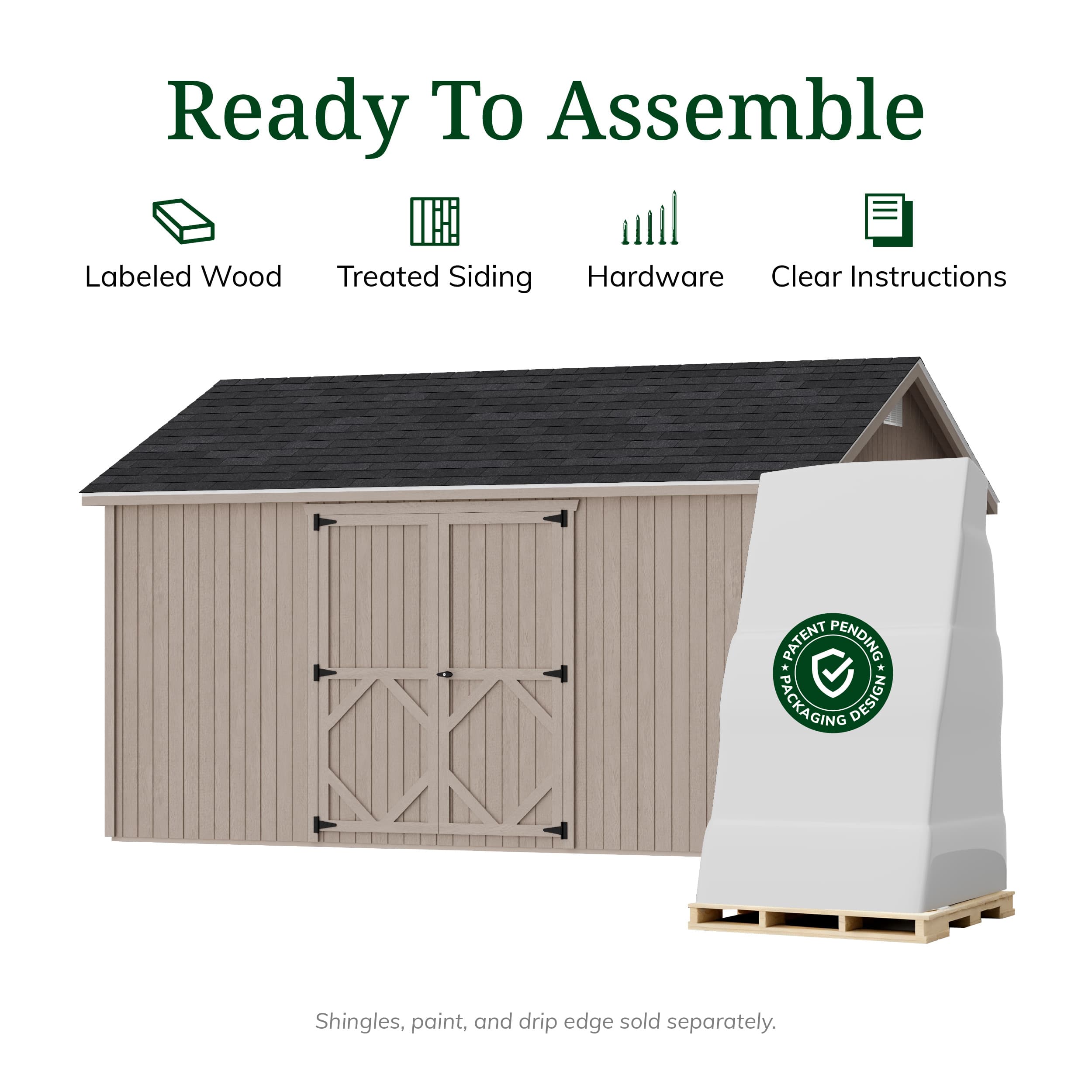 Classic Gable Shed with Side Entry