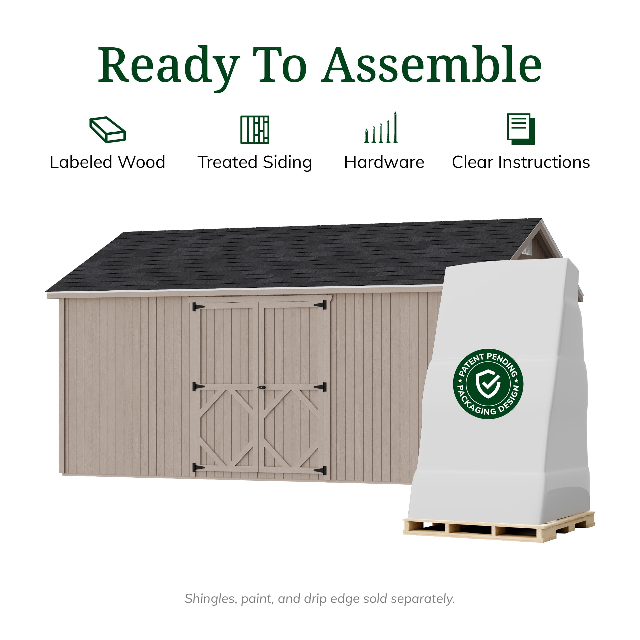 Classic Gable Shed with Side Entry