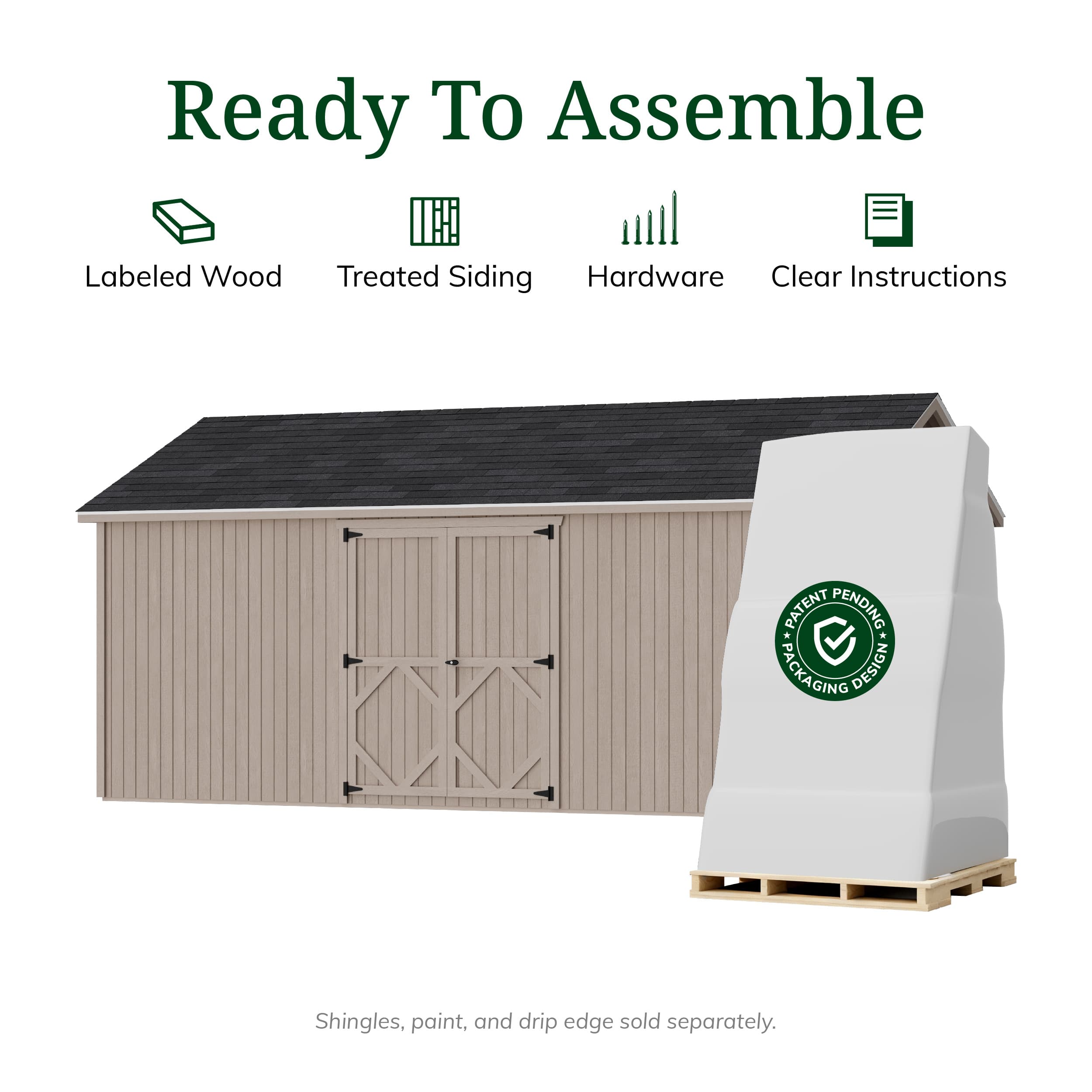 Classic Gable Shed with Side Entry