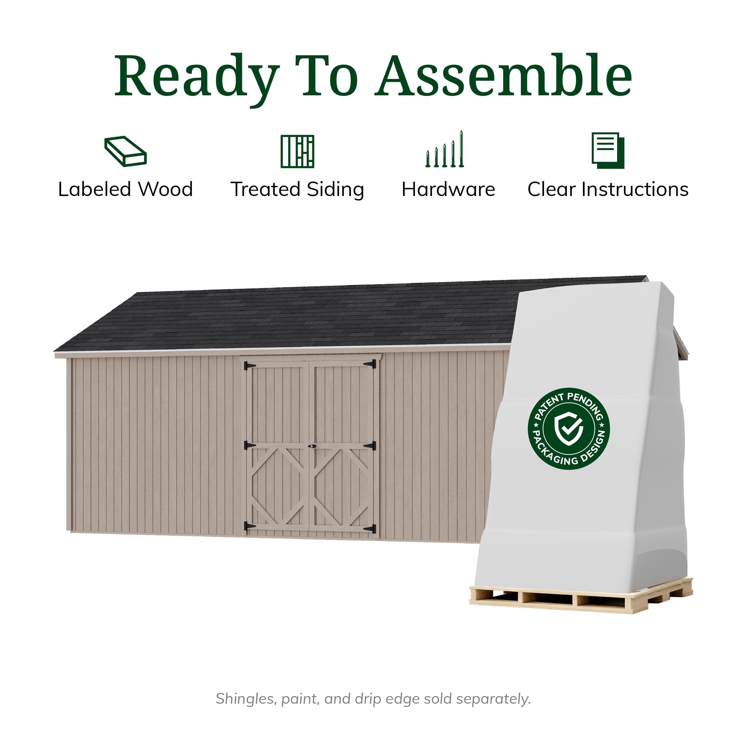 Classic Gable Shed with Side Entry